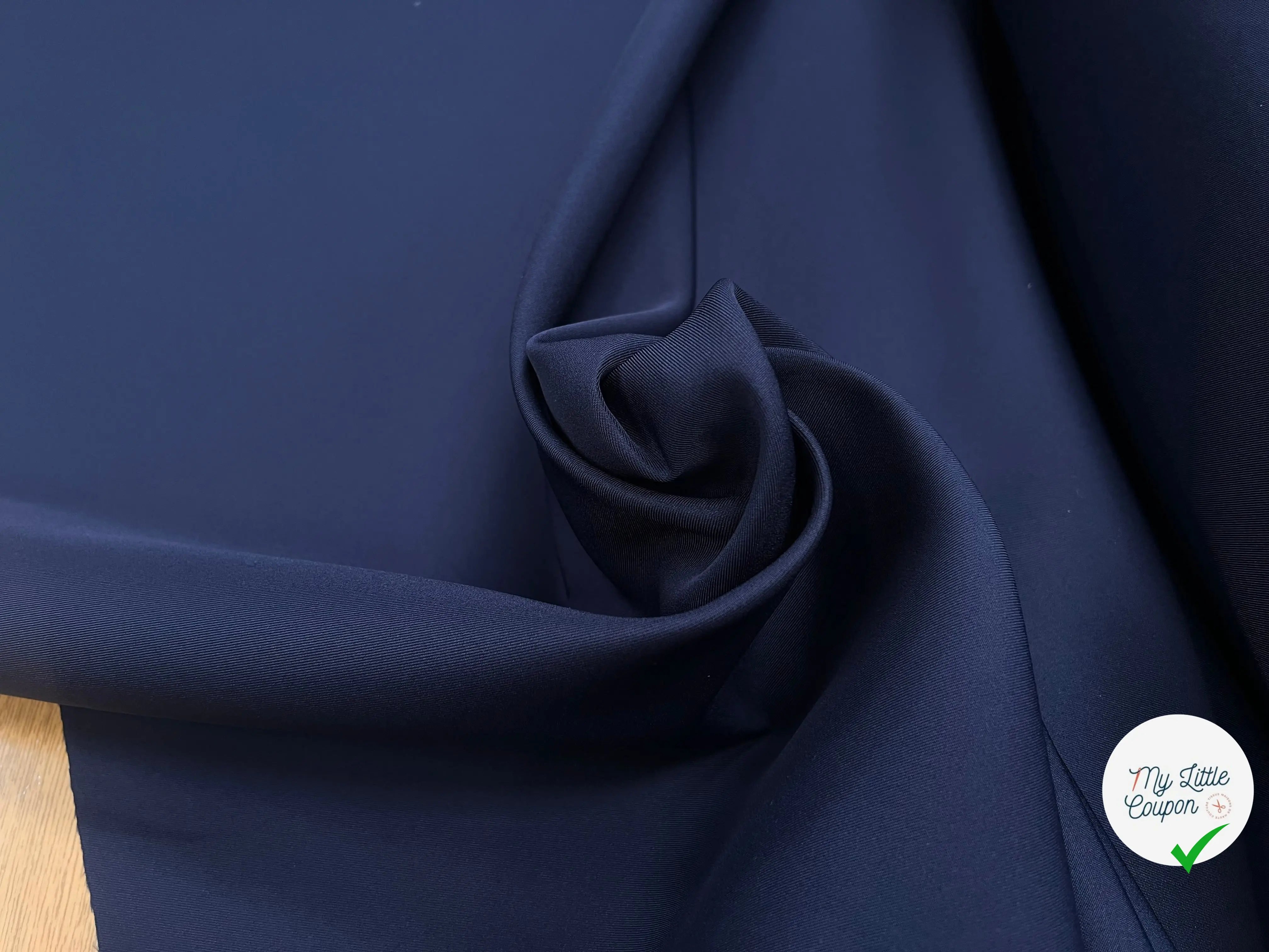 GABARDINE DOUBLE ETOFFE BLEU CHOC JAPON - My Little Coupon