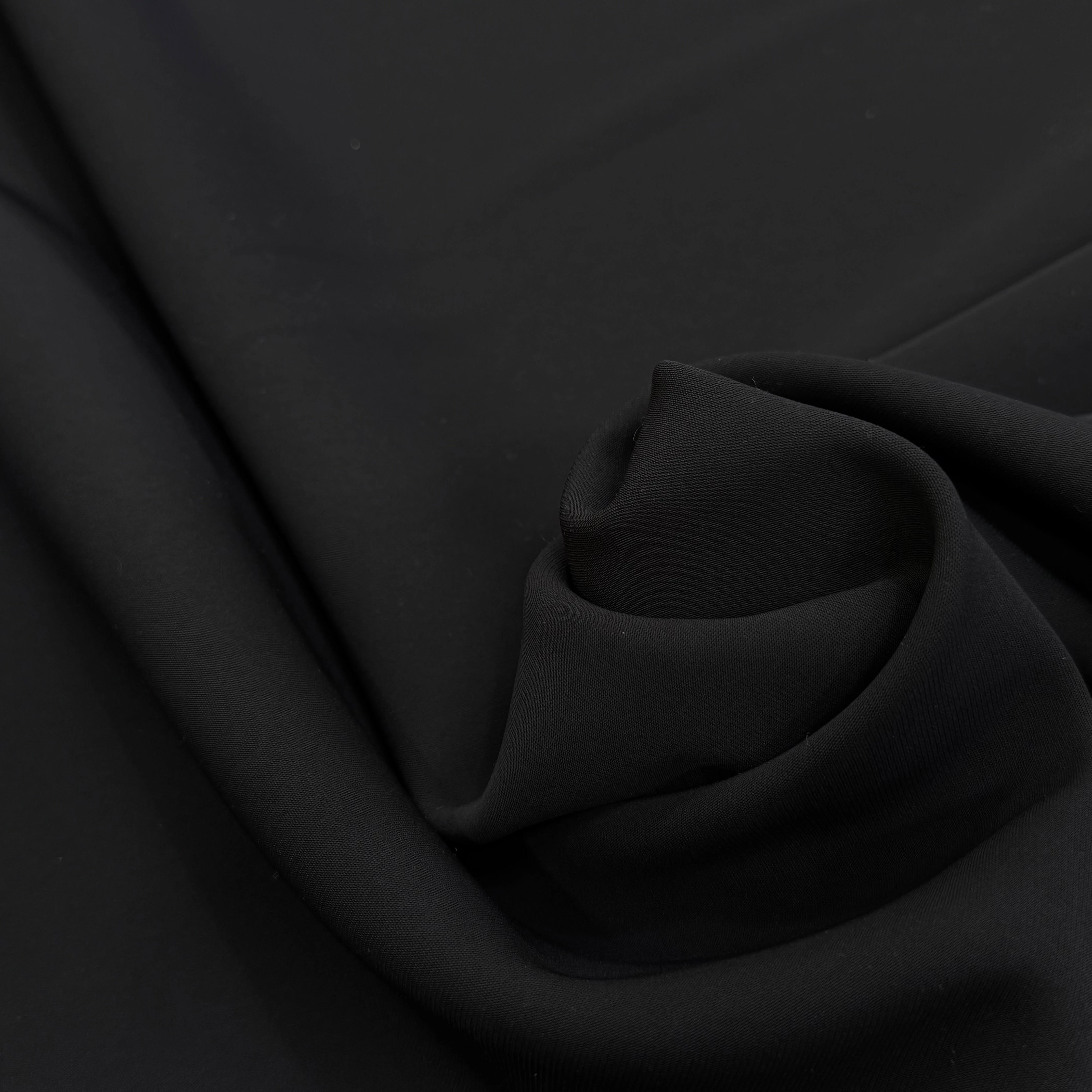 GABARDINE DOUBLE ETOFFE NOIR LÉGÈREMENT STRETCH BELLE TENUE - My Little Coupon