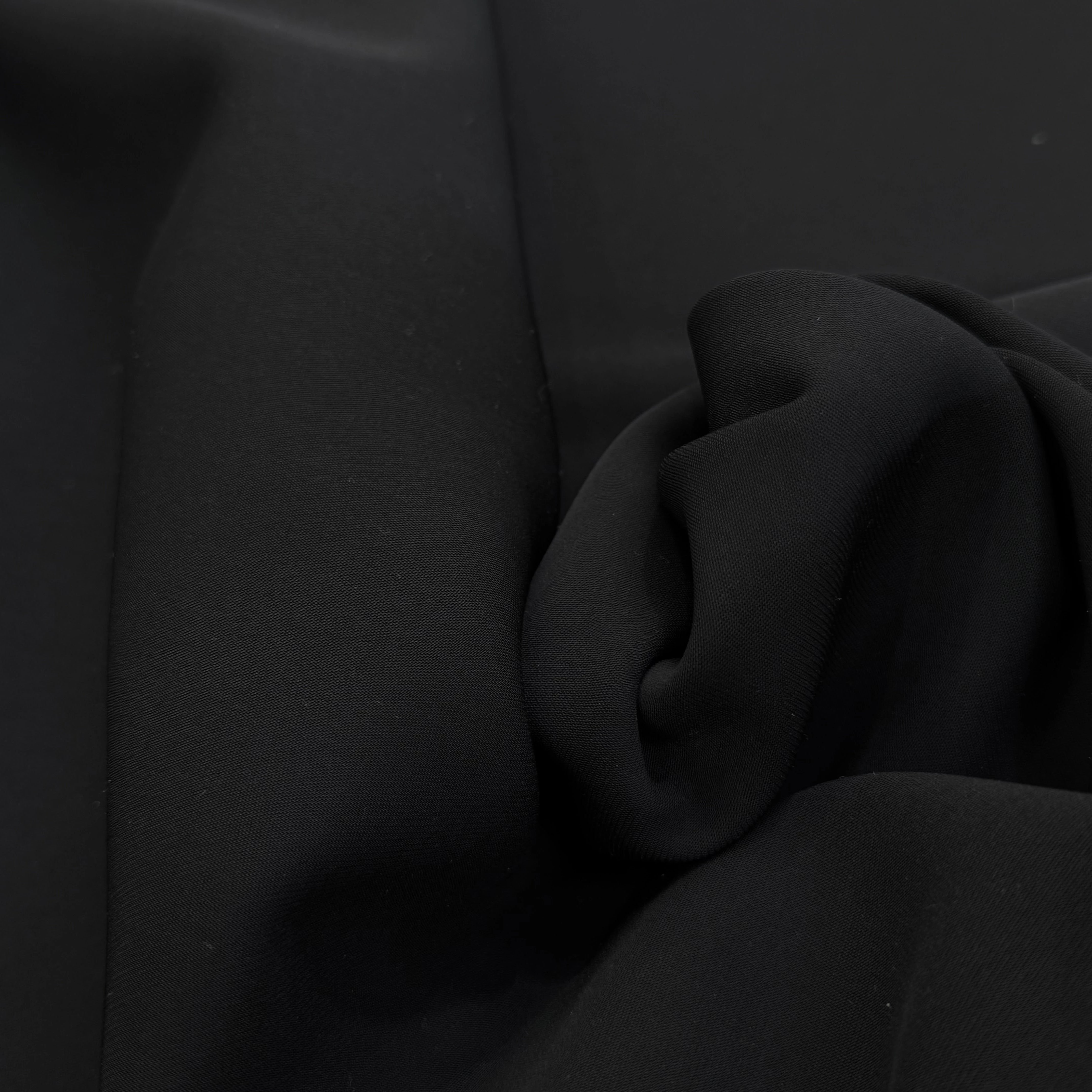 GABARDINE DOUBLE ETOFFE NOIR LÉGÈREMENT STRETCH BELLE TENUE - My Little Coupon