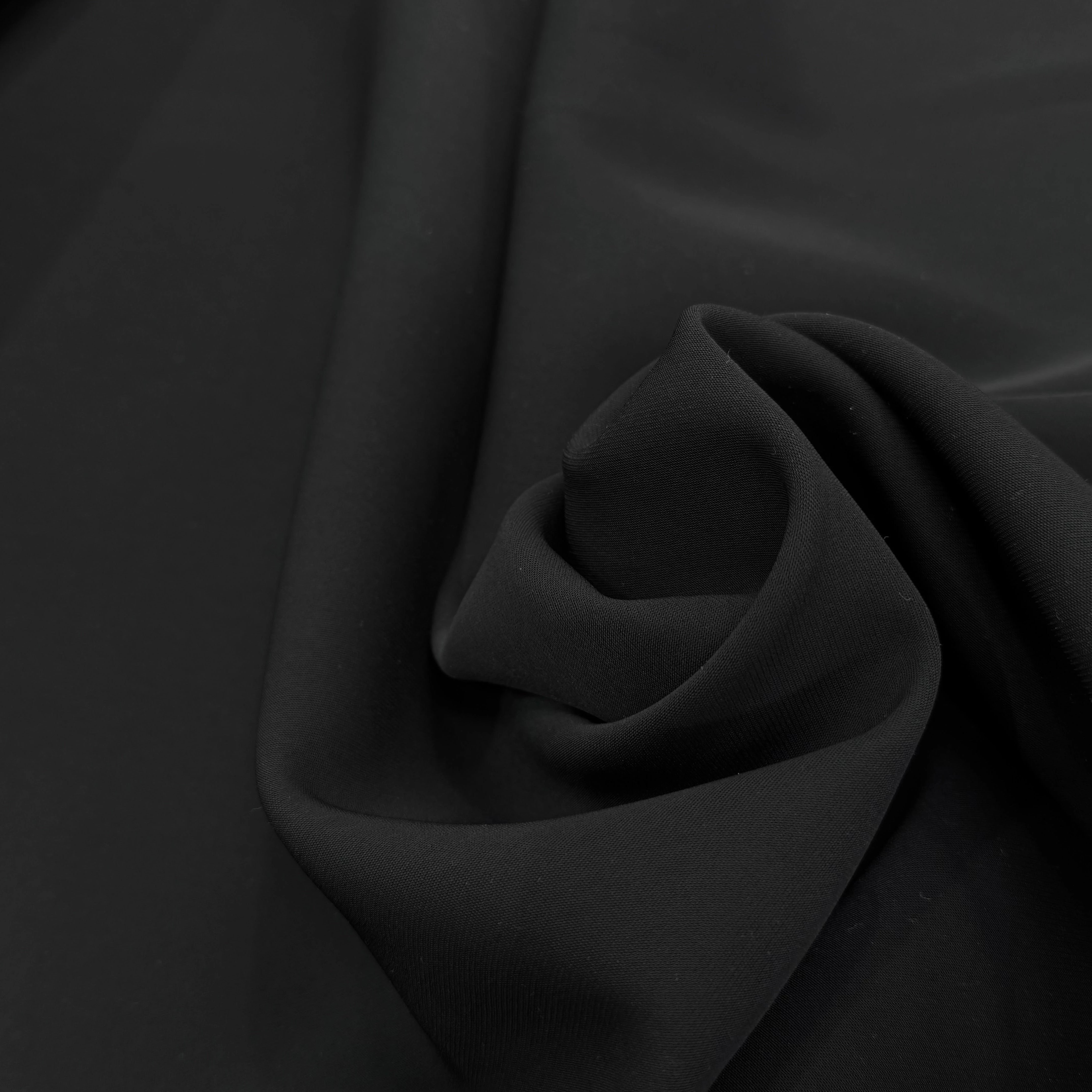 GABARDINE DOUBLE ETOFFE NOIR LÉGÈREMENT STRETCH BELLE TENUE - My Little Coupon