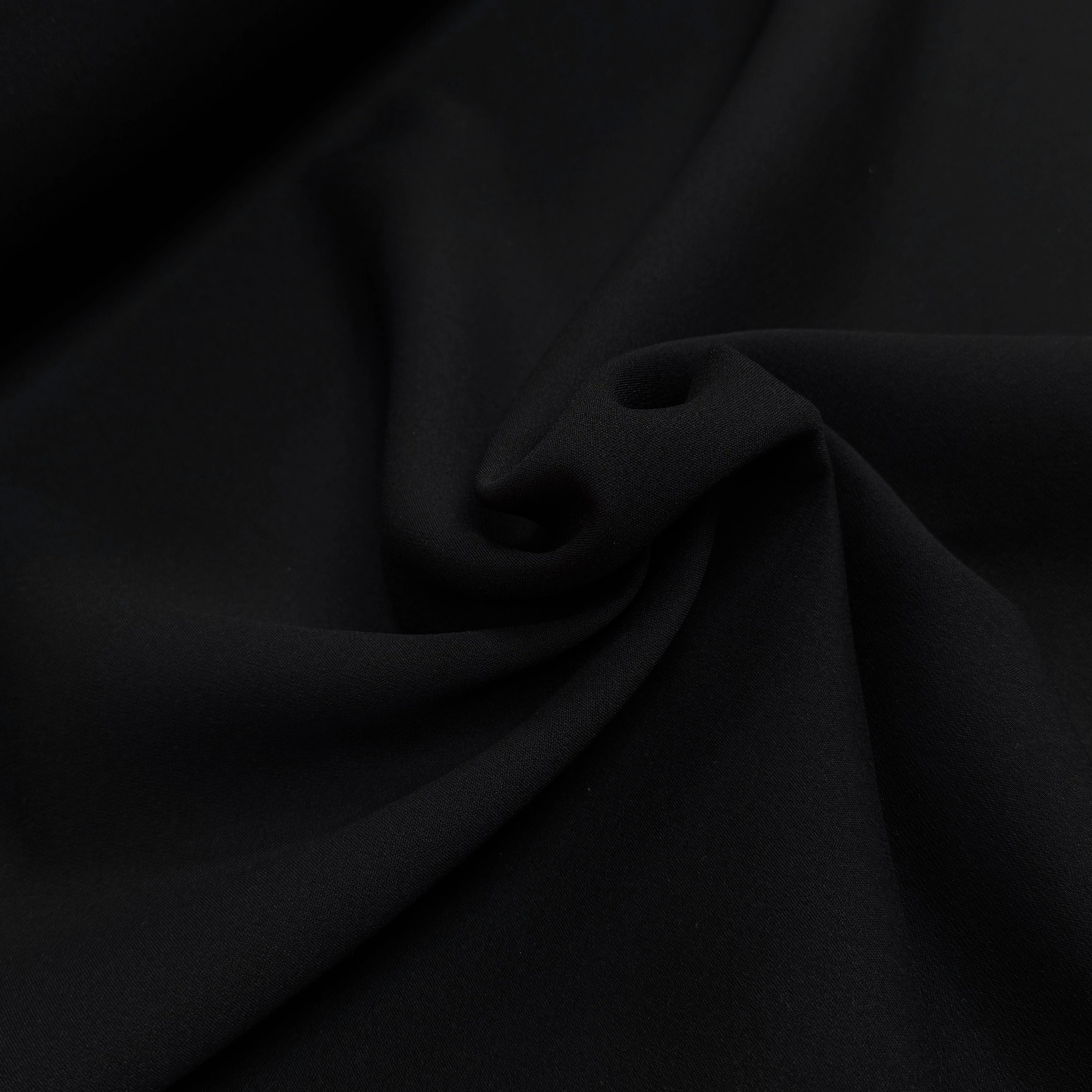 GABARDINE DOUBLE ÉTOFFE TRÈS LÉGÈREMENT SATINÉE NOIR STRETCH - My Little Coupon