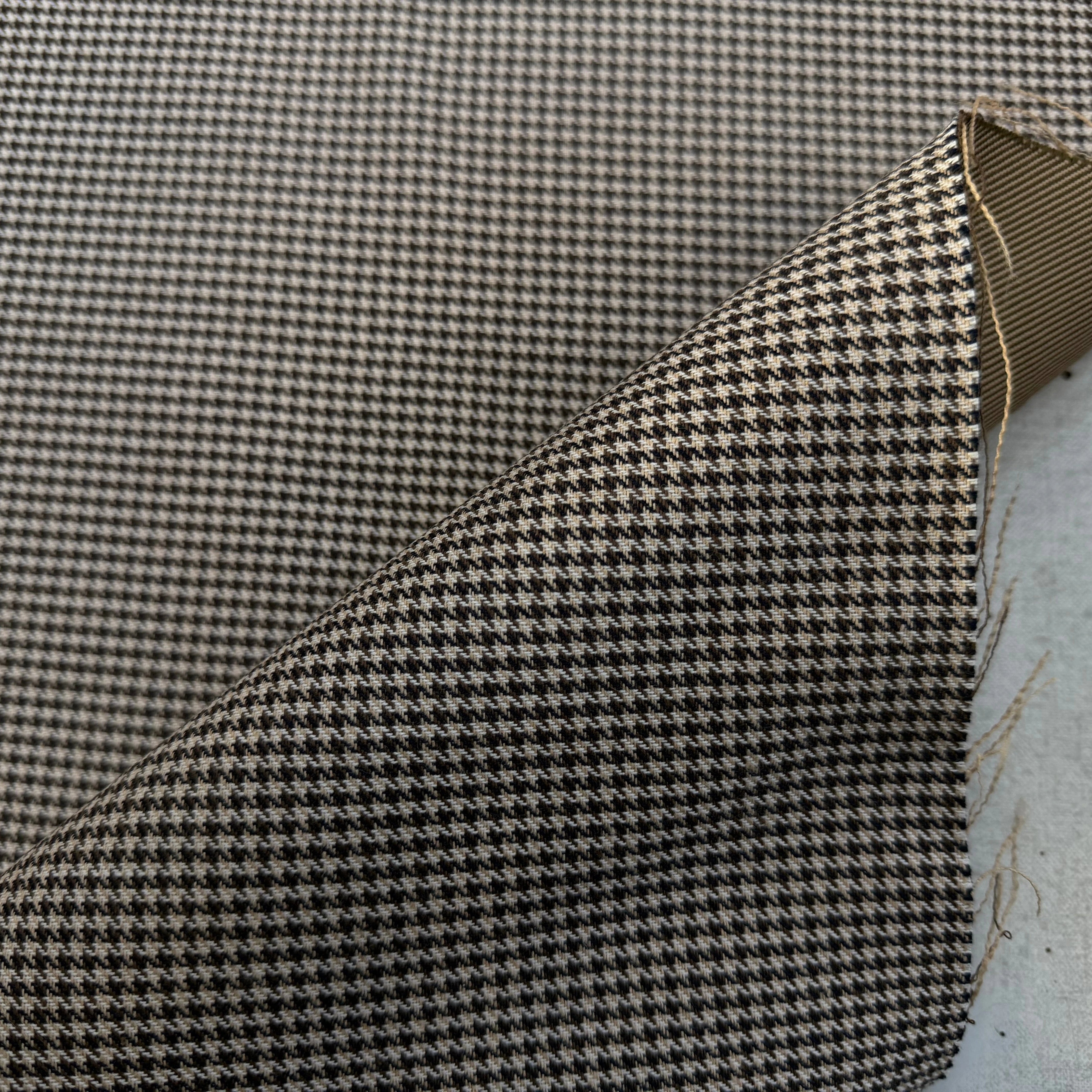 GABARDINE DOUBLE FACE MOTIF PIED DE POULE FACE SERGÉE - My Little Coupon