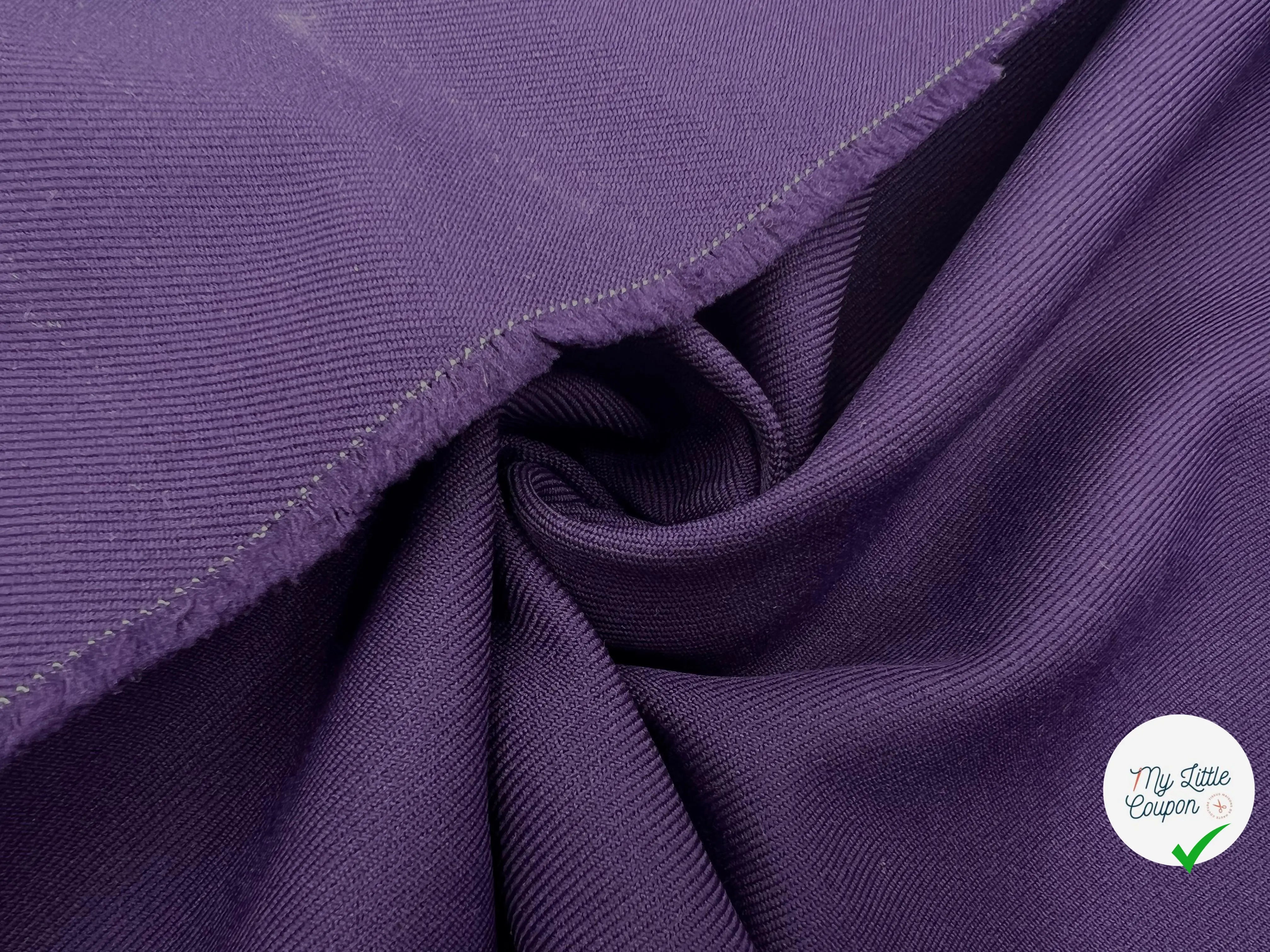 GABARDINE DRILL AUBERGINE - My Little Coupon - tissu - coudre