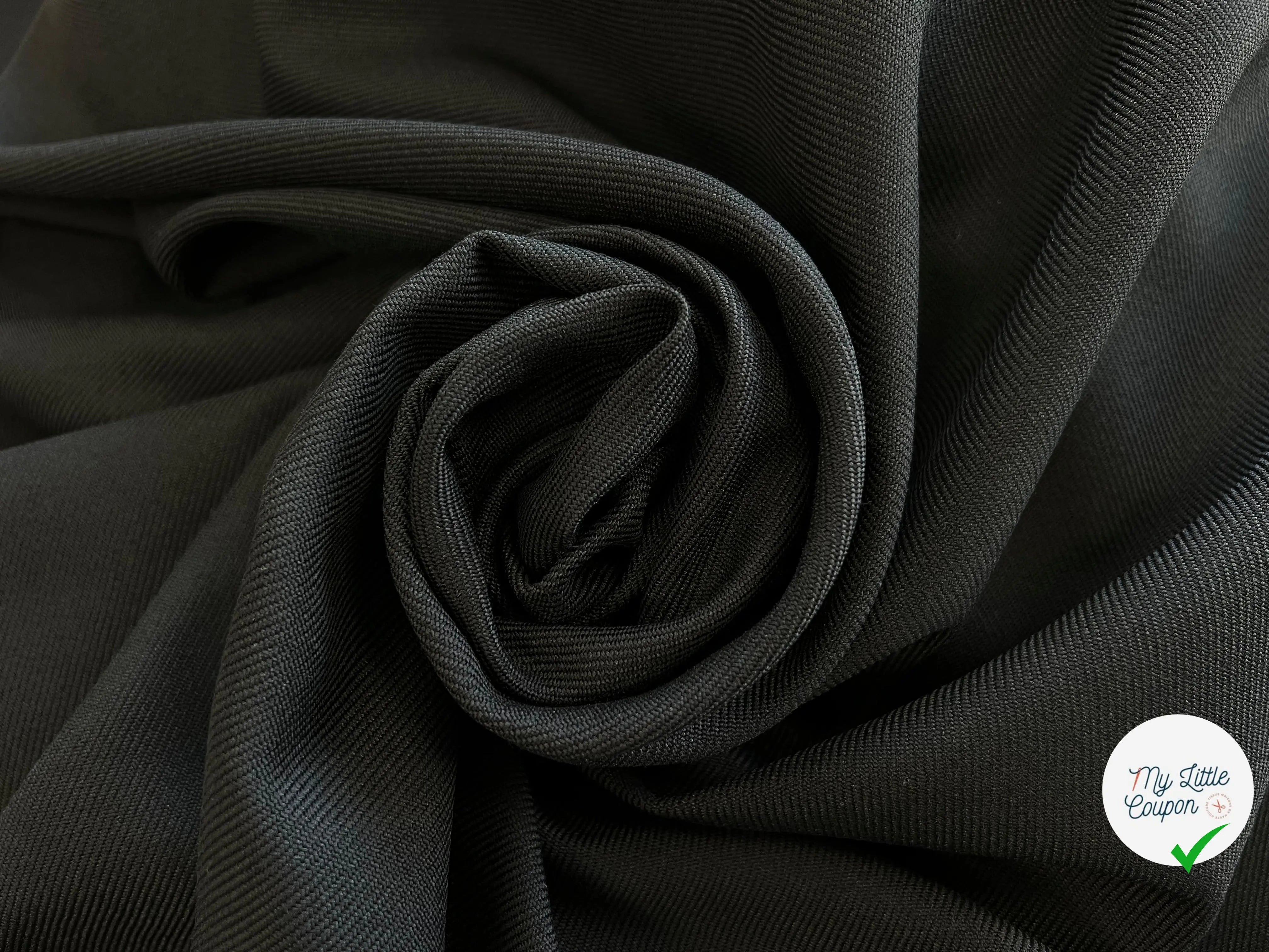 GABARDINE DRILL NOIR - My Little Coupon - tissu - coudre