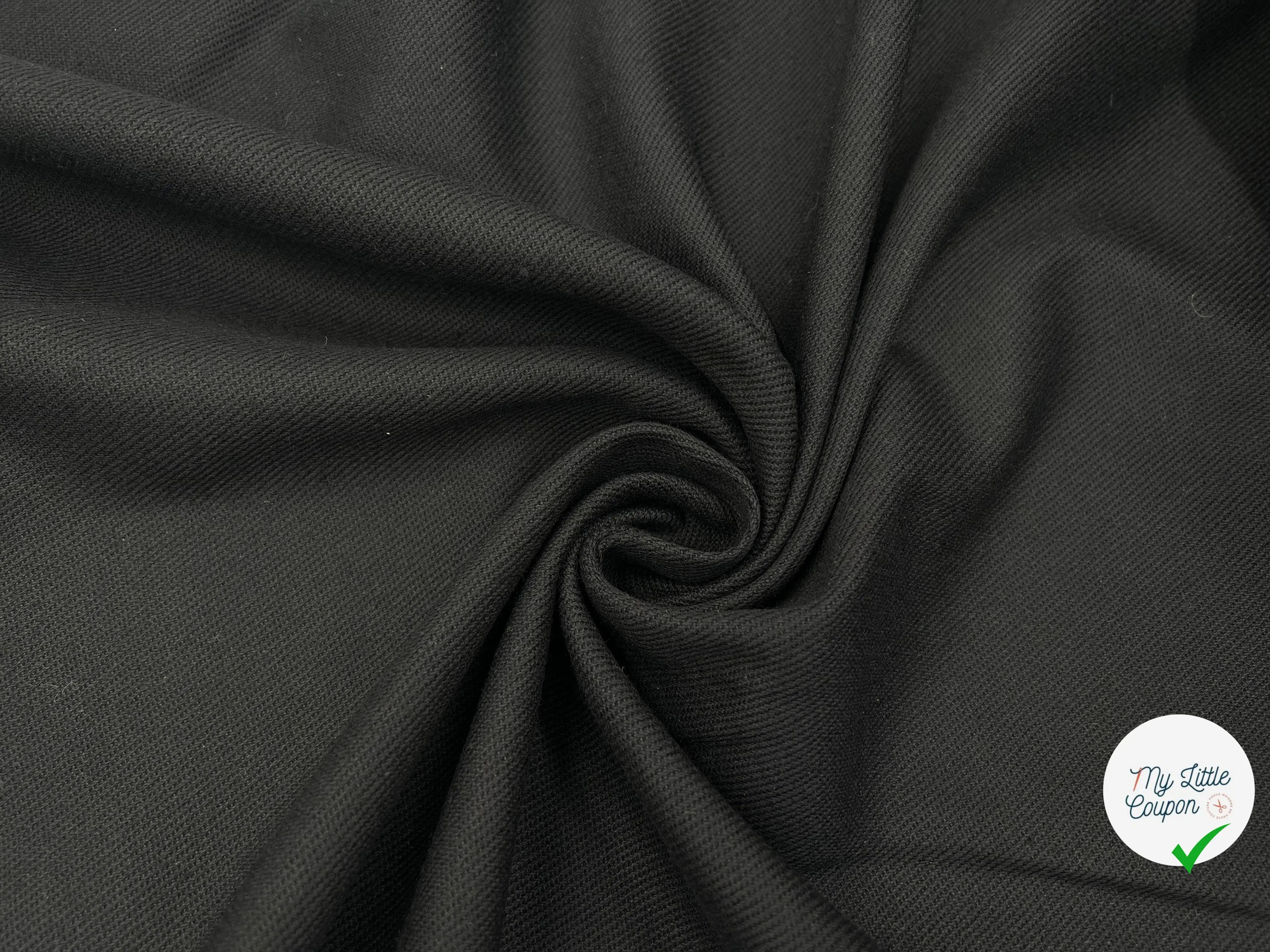 GABARDINE DRILL NOIR - My Little Coupon - tissu - coudre