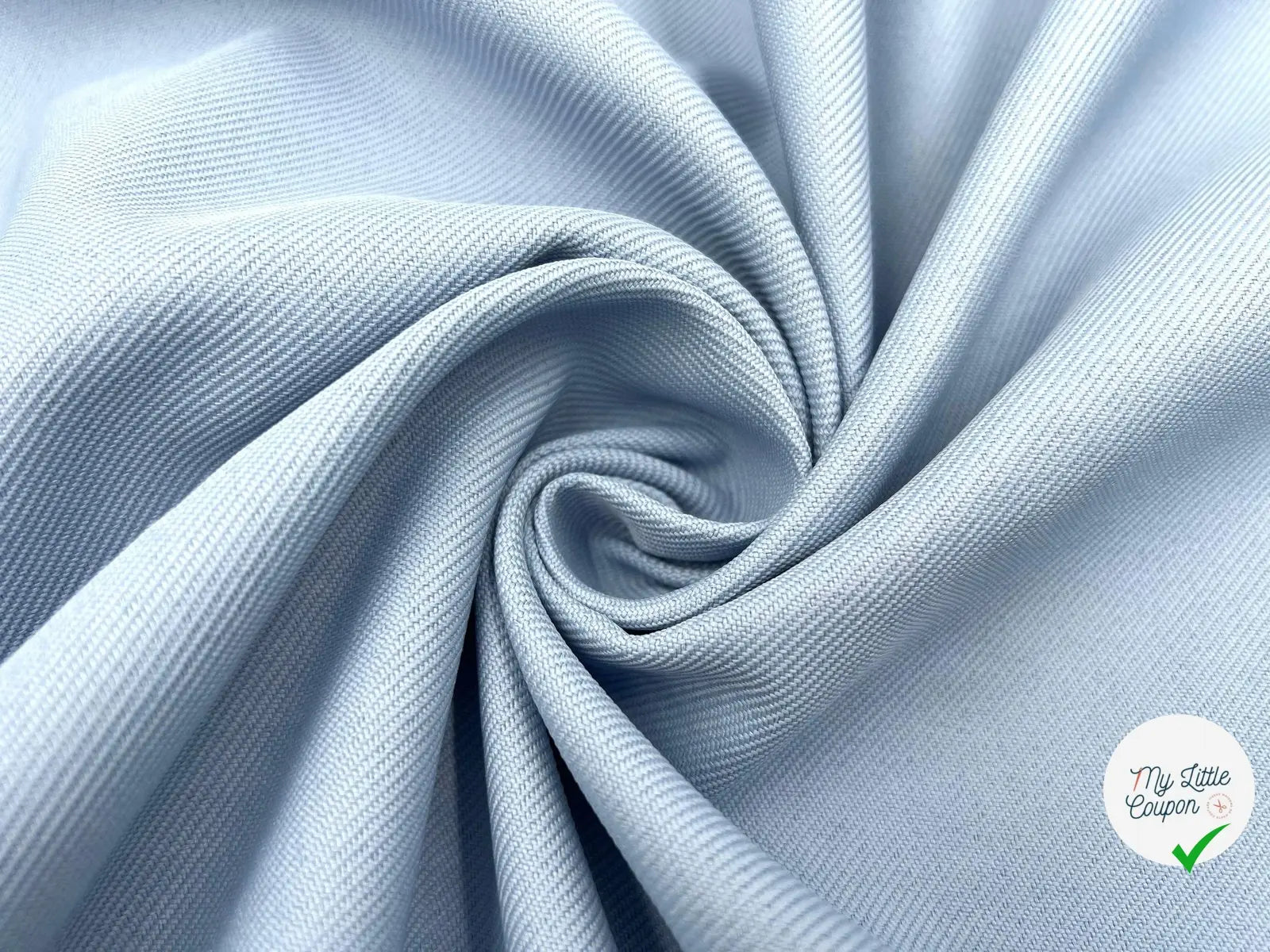 GABARDINE DRILL PRESTIGE JAPON BABY BLUE - My Little Coupon - tissu - coudre