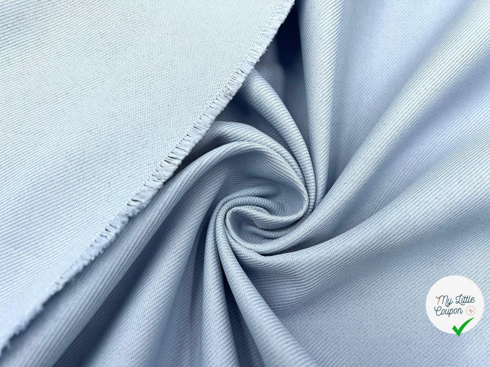 GABARDINE DRILL PRESTIGE JAPON BABY BLUE - My Little Coupon - tissu - coudre