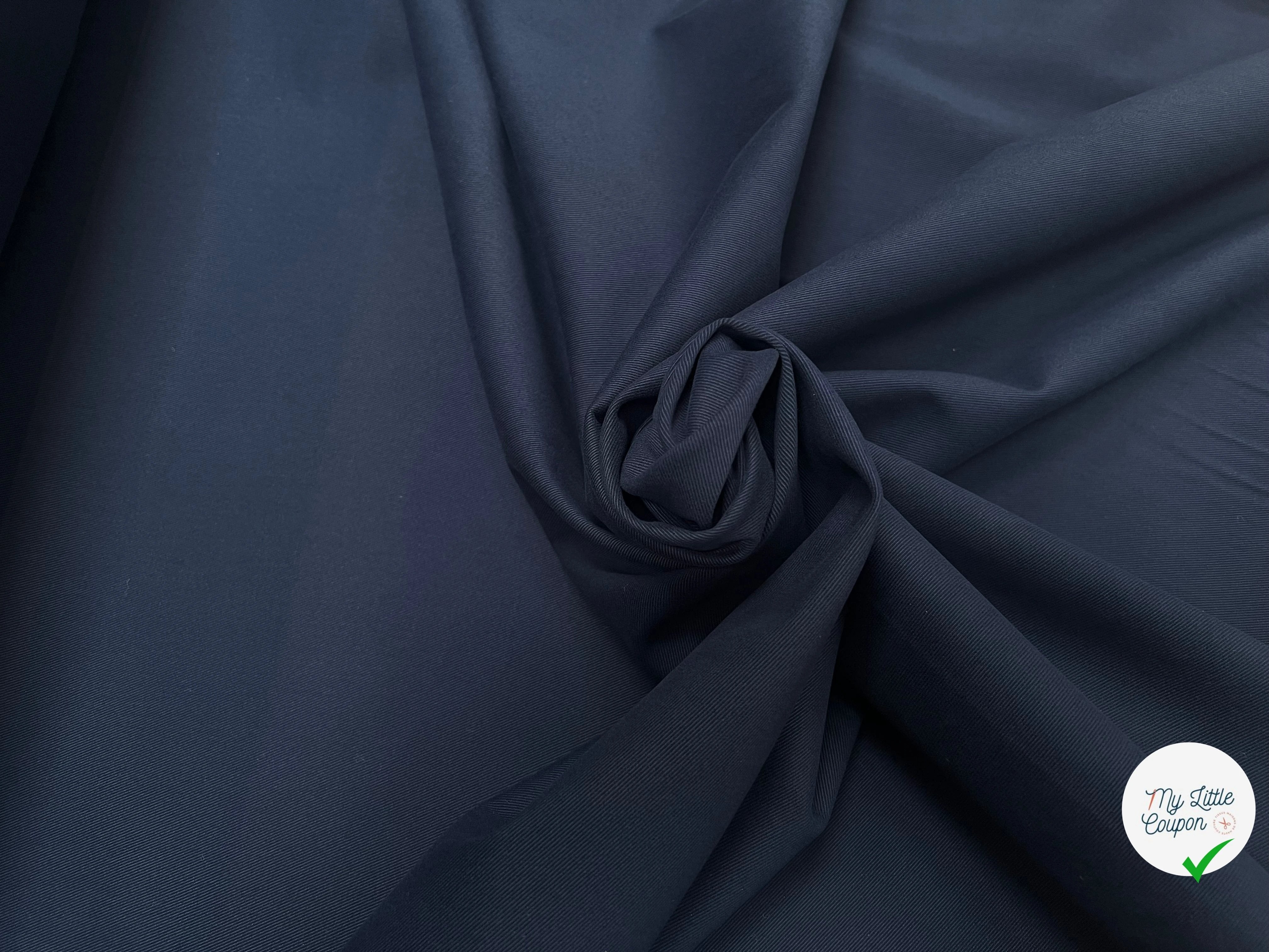 GABARDINE DUVETEUSE COTON STRETCH MARINE COUTURE 690 - My Little Coupon