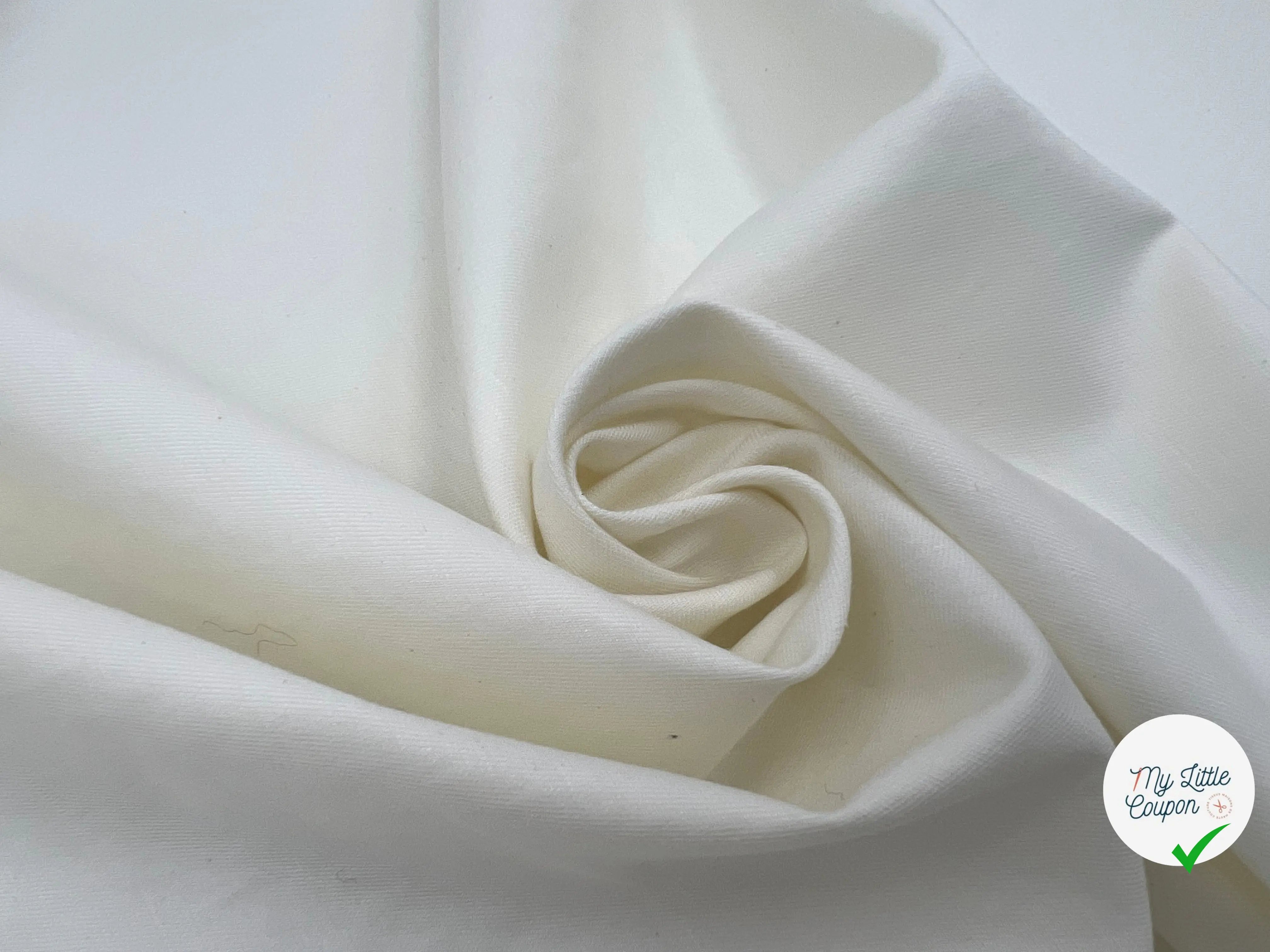 GABARDINE FINE BLANC CASSÉ D'ÉTÉ COMPOSITION SOPHISTIQUÉE - My Little Coupon - tissu - coudre