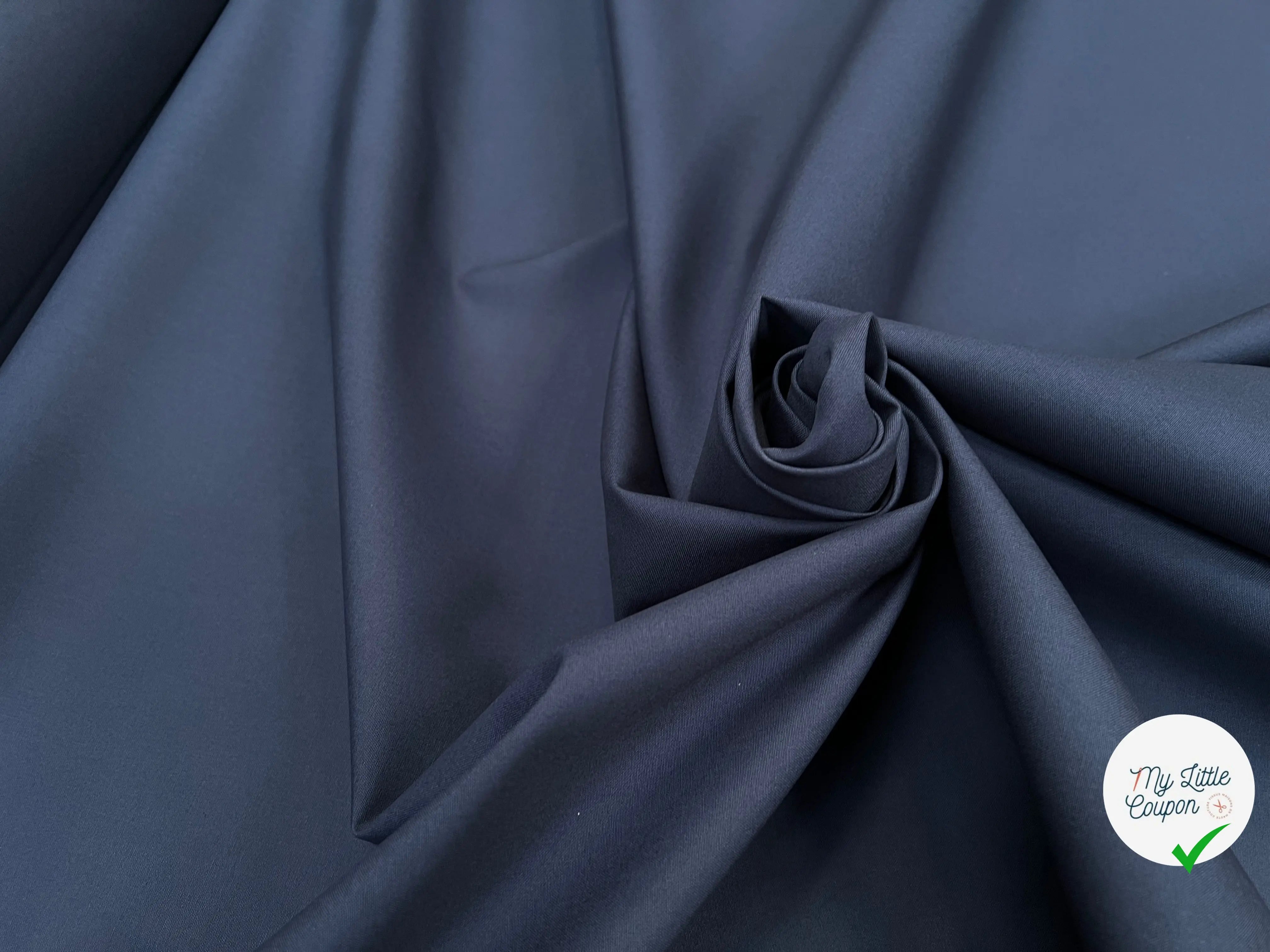 GABARDINE FINE CAMBRIC COTON MARINE - My Little Coupon