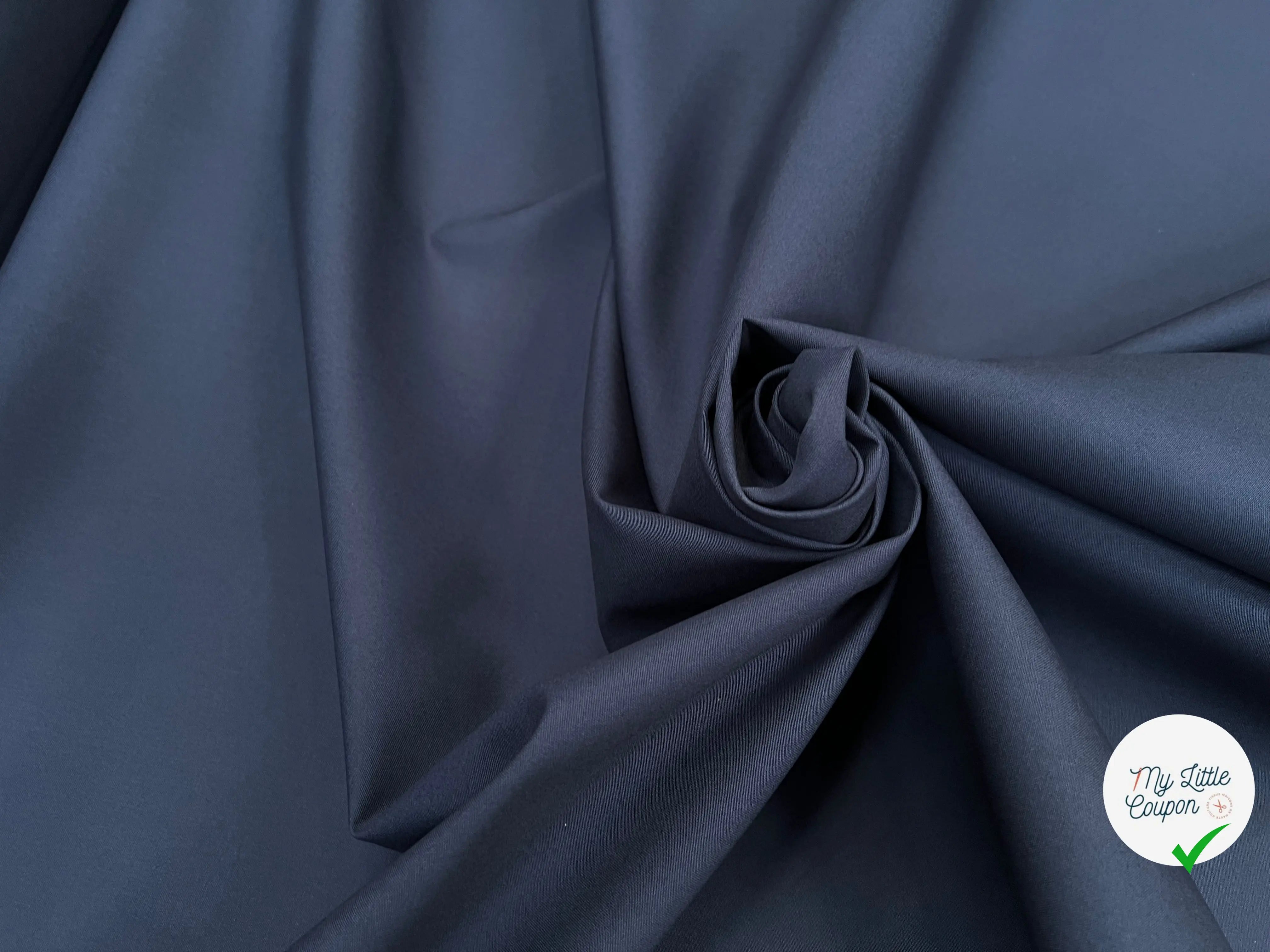 GABARDINE FINE CAMBRIC COTON MARINE - My Little Coupon