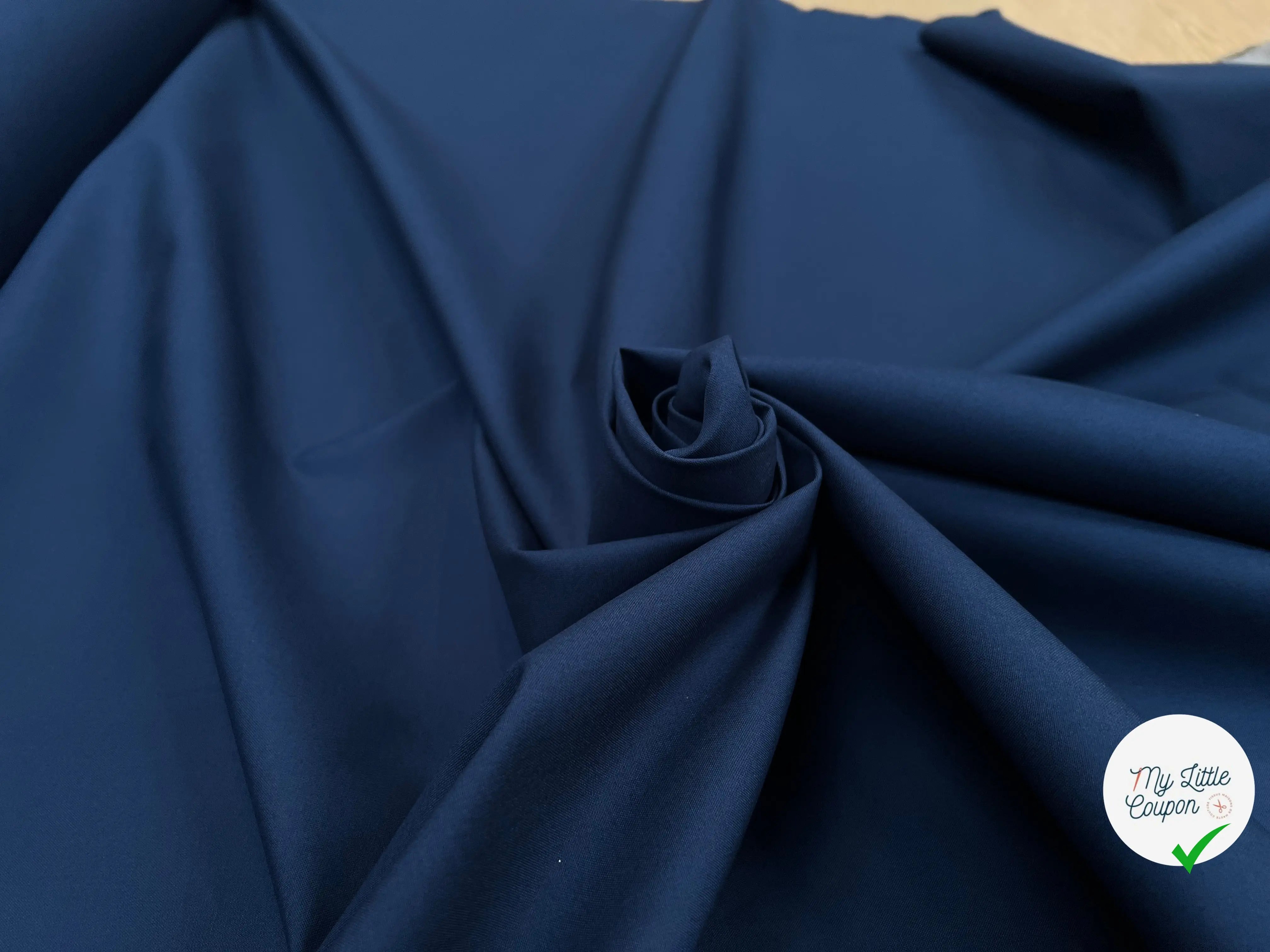 GABARDINE FINE CAMBRIC COTON MARINE - My Little Coupon