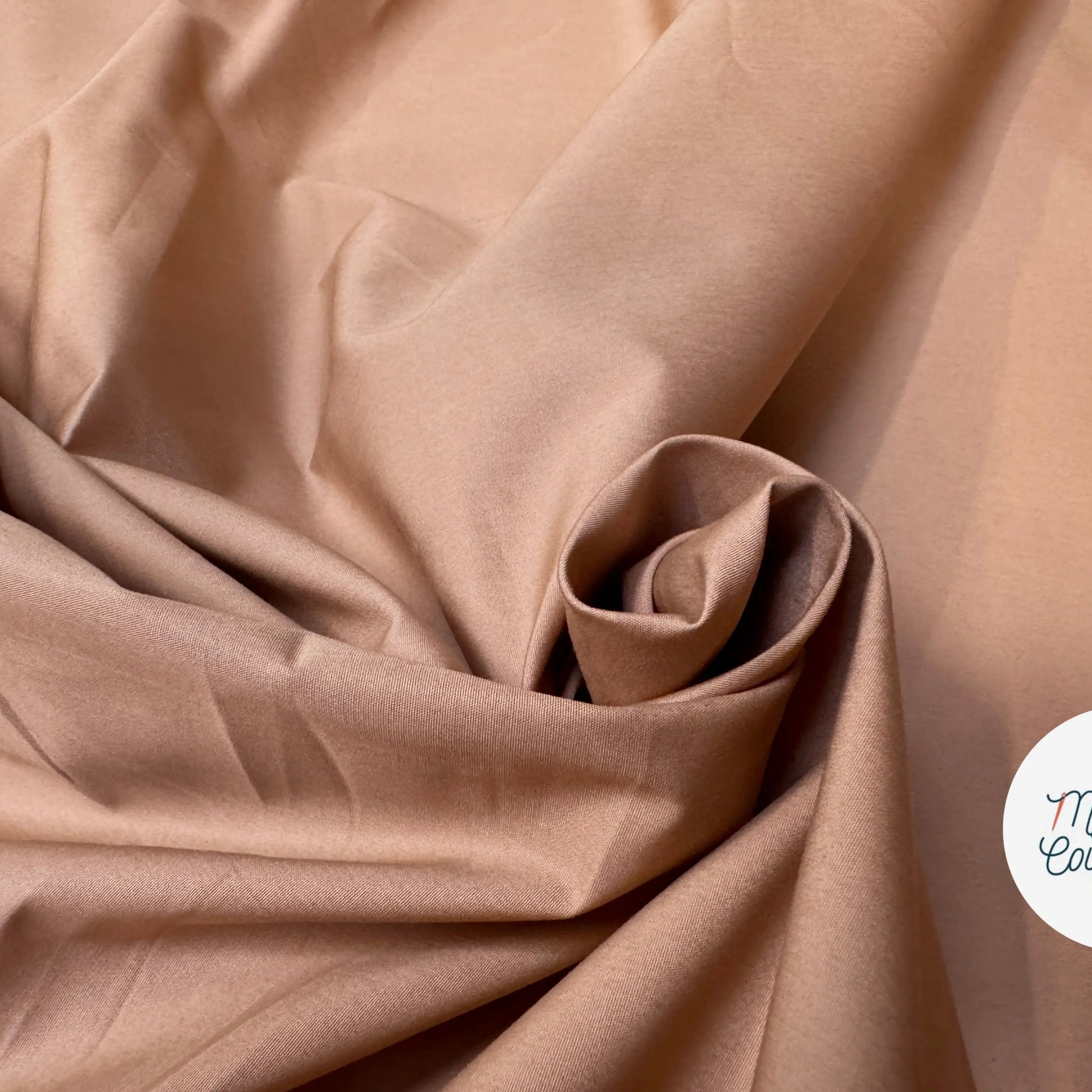 GABARDINE FINE DE COTON PINKY CAMEL - My Little Coupon