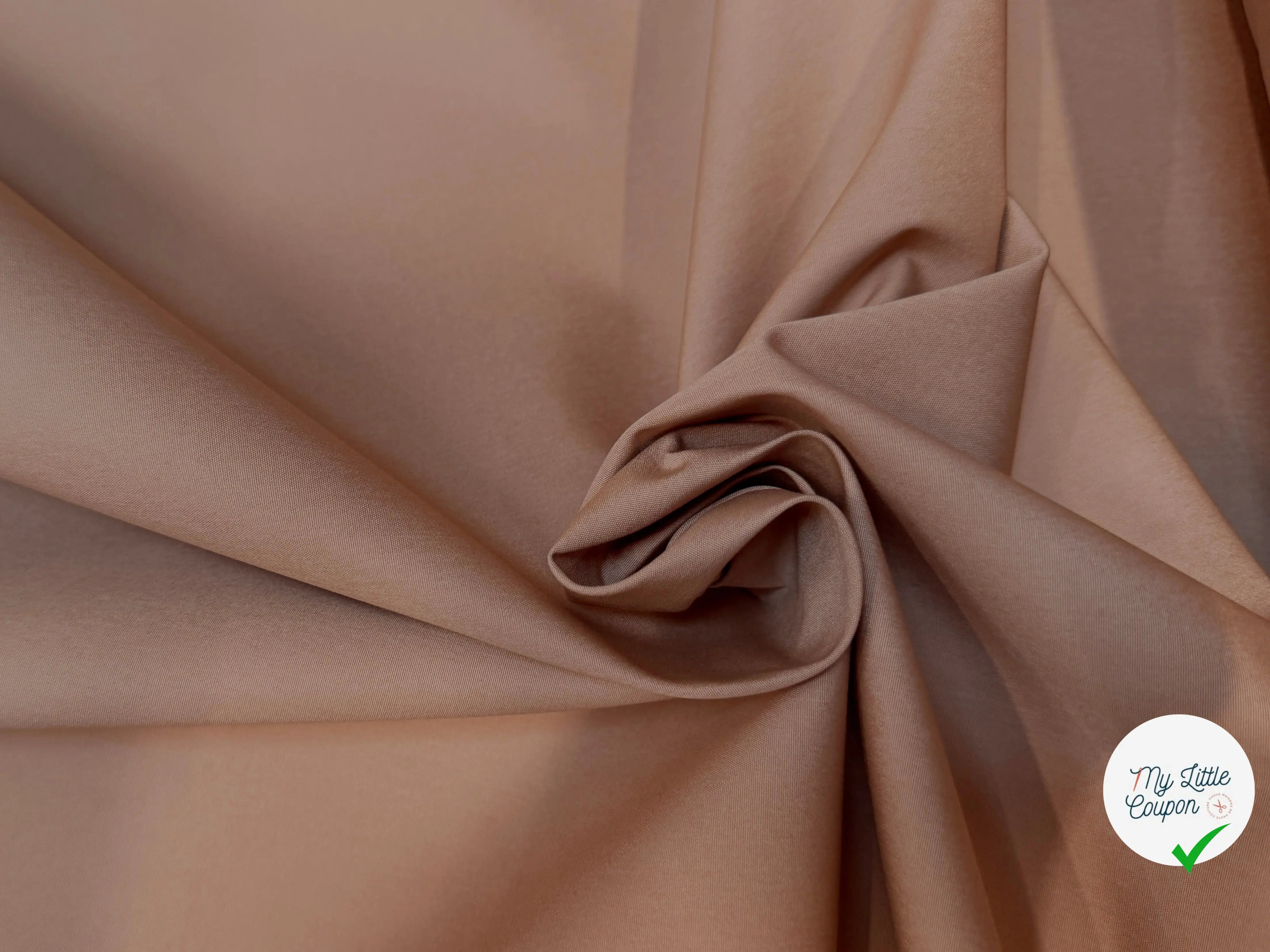 GABARDINE FINE DE COTON PINKY CAMEL - My Little Coupon