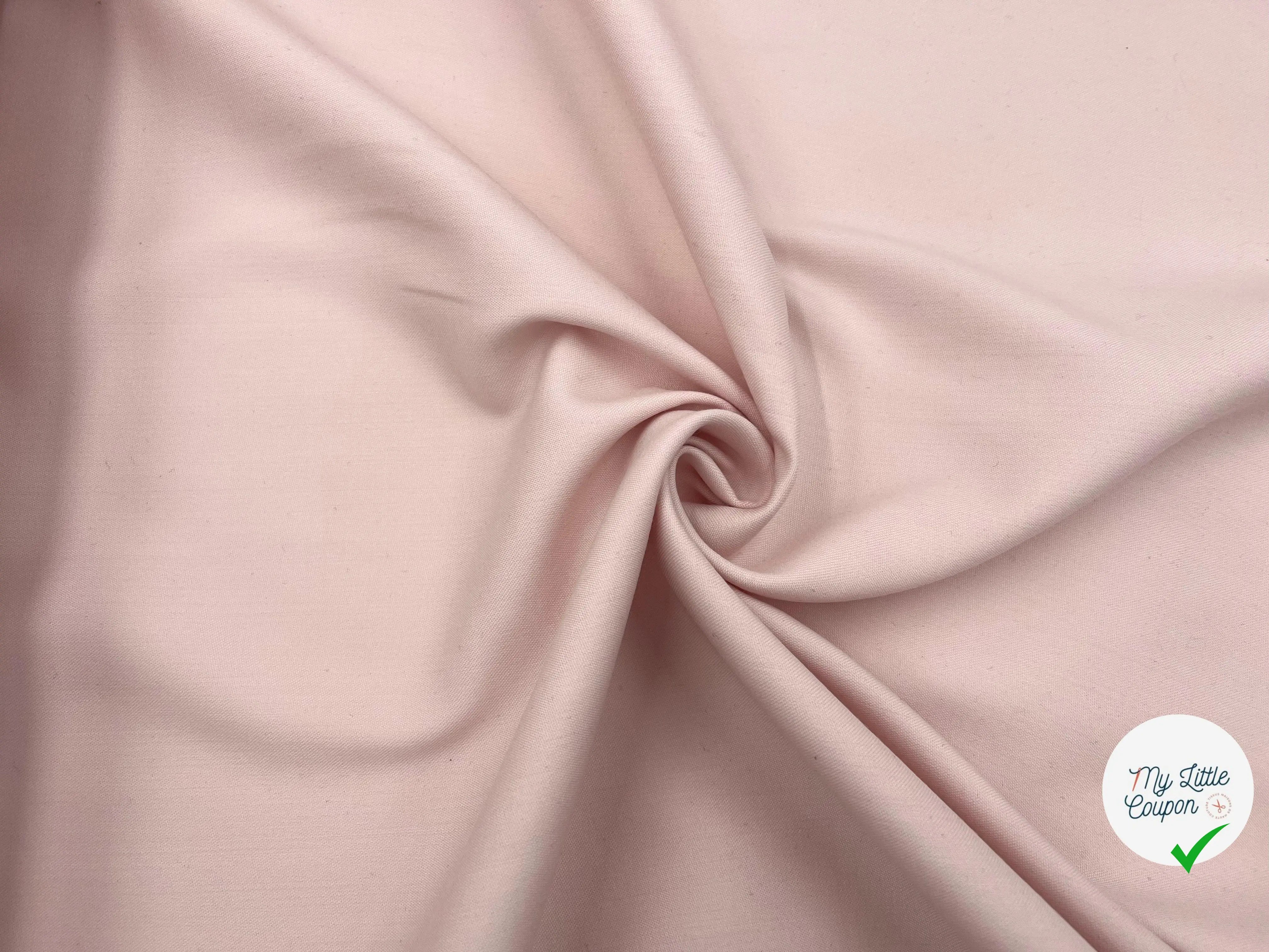 GABARDINE FINE DE LAINE ROSE PÂLE - My Little Coupon - tissu - coudre