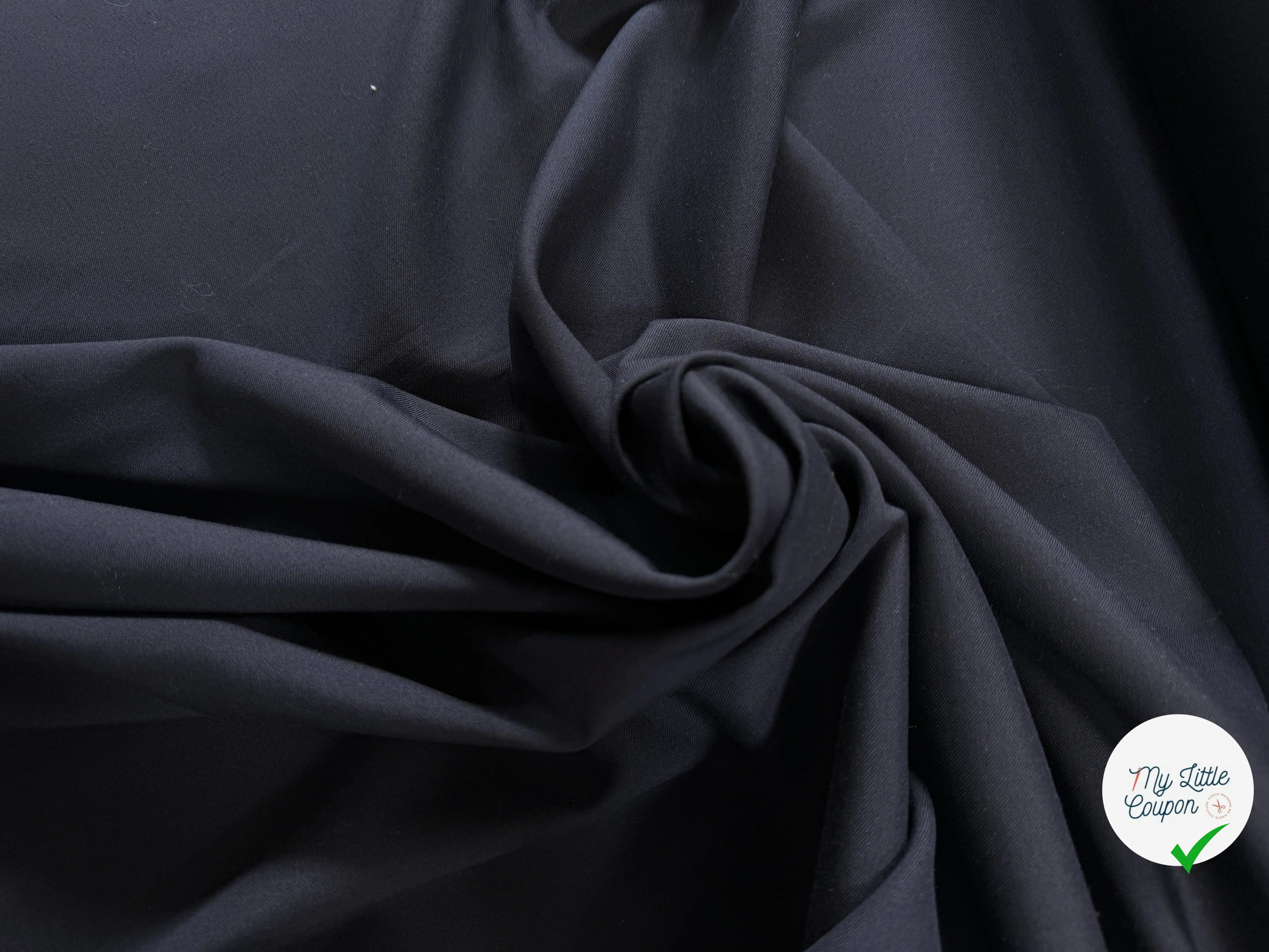 GABARDINE FINE POLYLAINE BLEU MARINEÂ - My Little Coupon