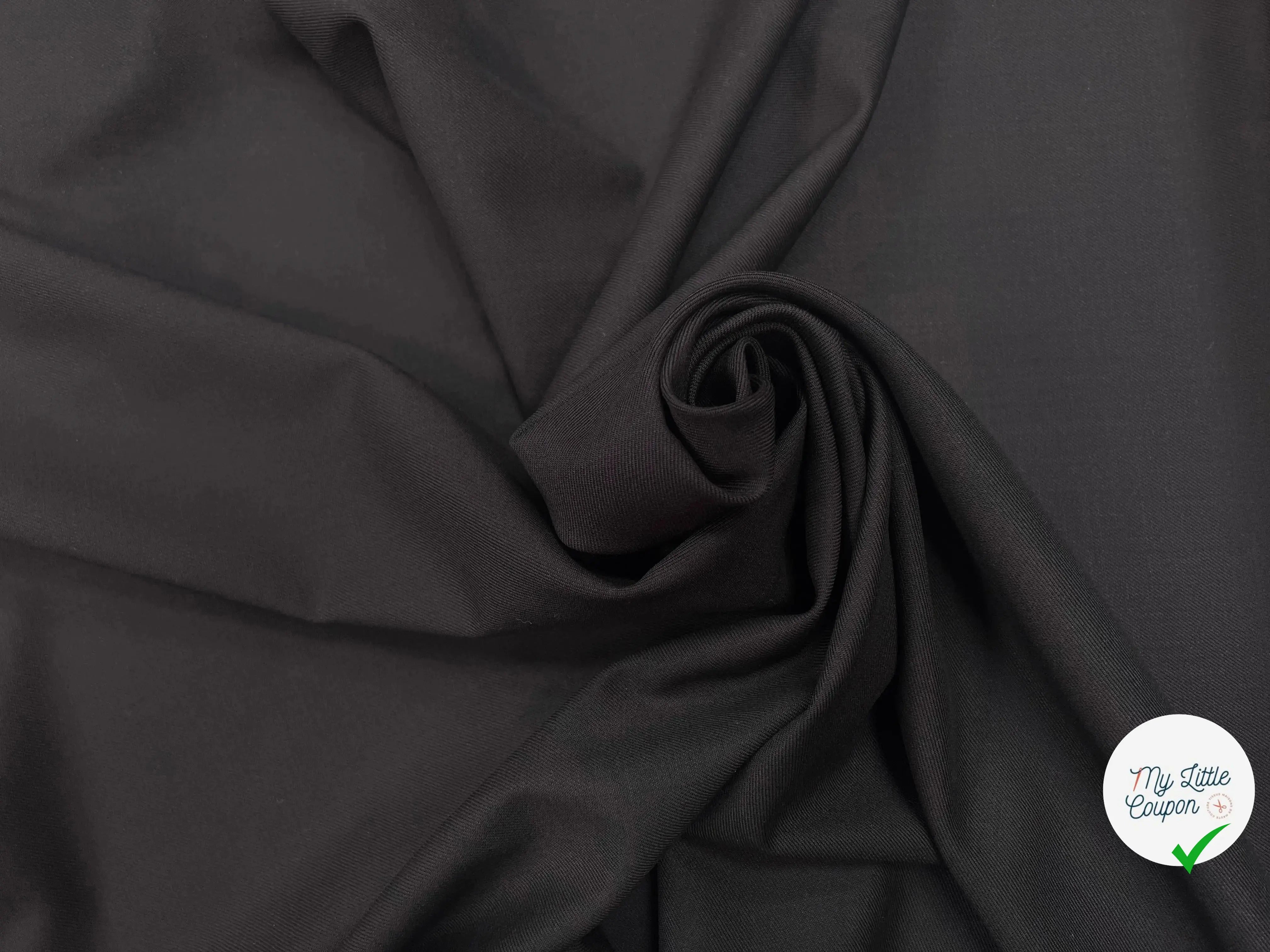 GABARDINE SERGÉE FLUIDE LAINE 2%EA MARRON - My Little Coupon