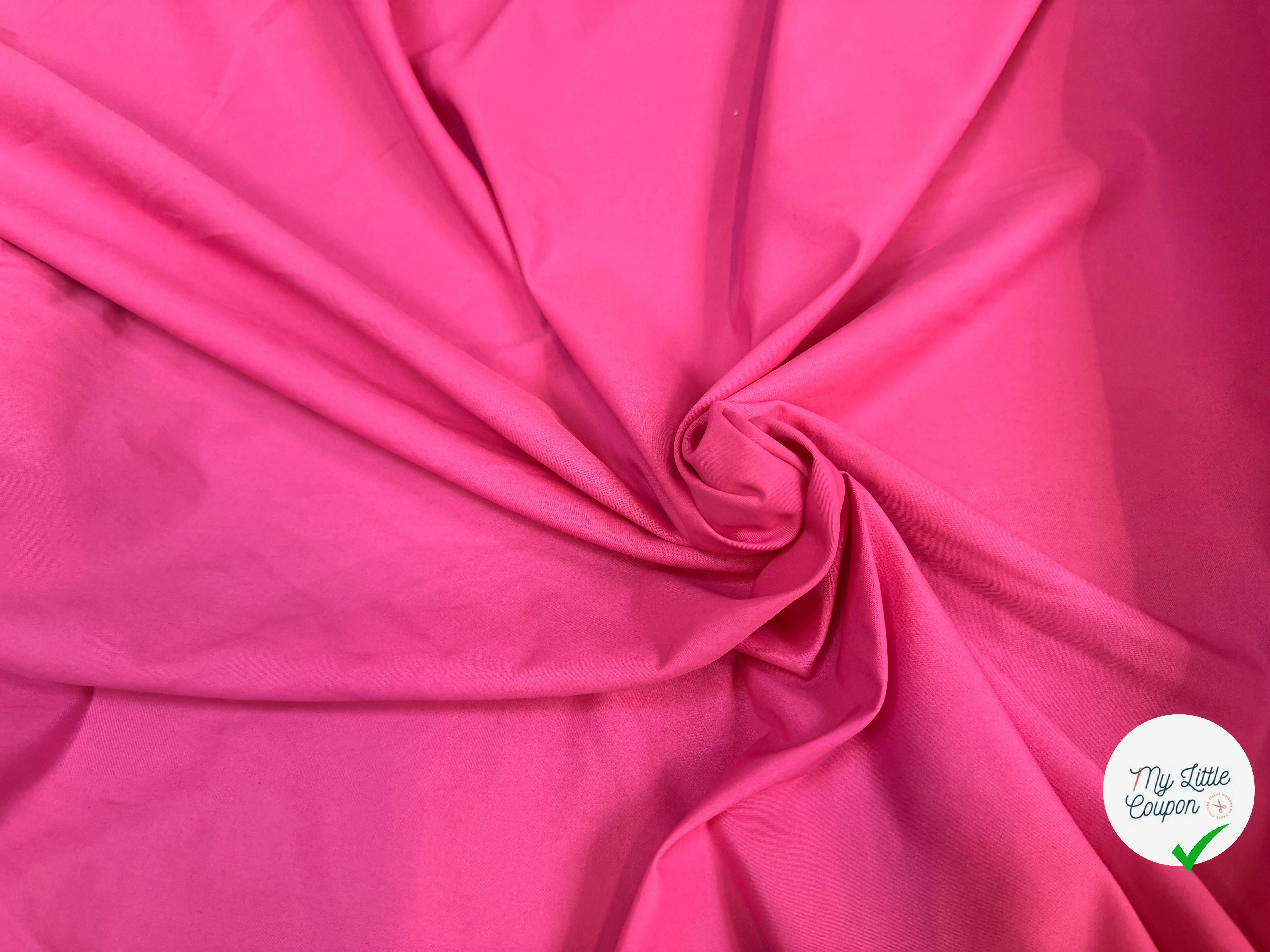 GABARDINE FLUIDE ROSE 87% COTON - My Little Coupon