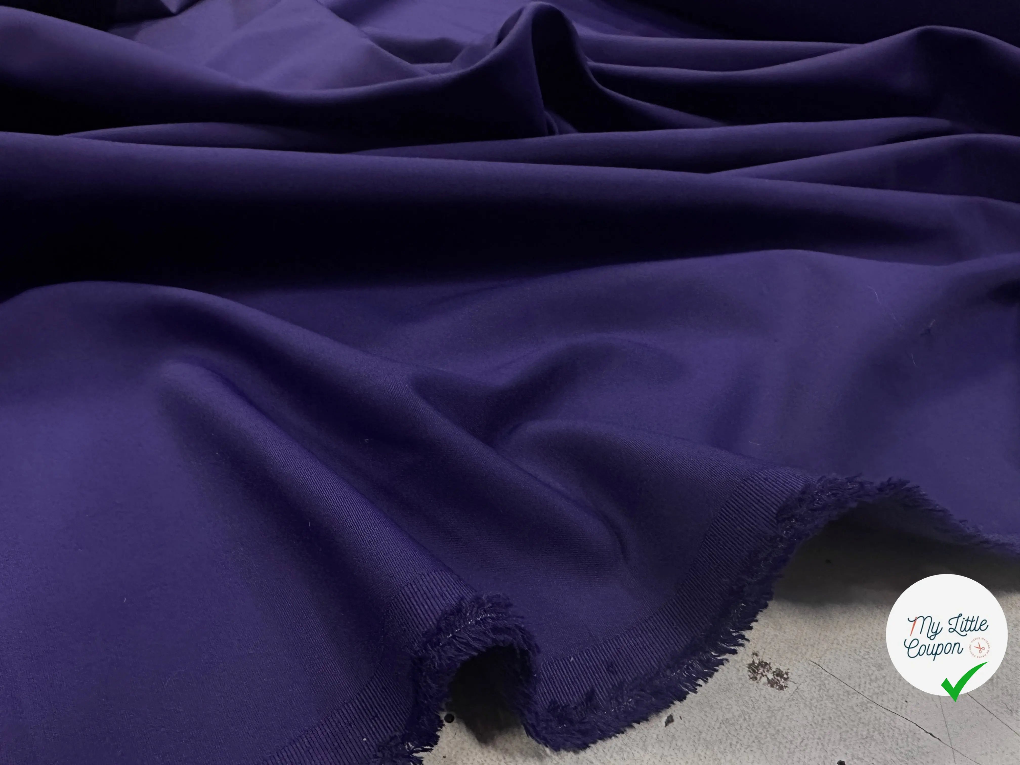 GABARDINE FLUIDE STRETCH SERGÉ ANVERSA ROSSOFORTE 6%EA BLEU VIOLET MSO