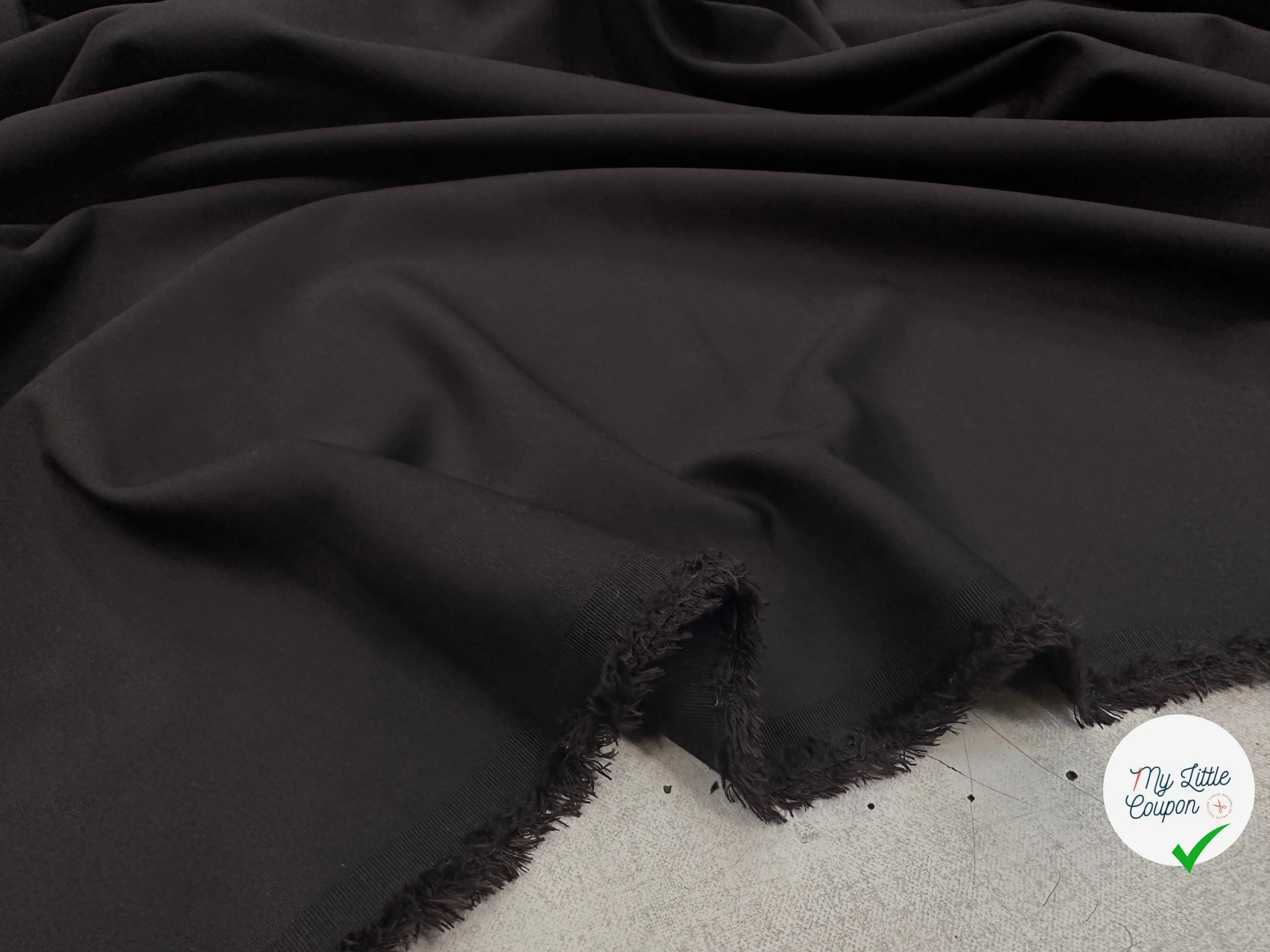 GABARDINE FLUIDE STRETCH SERGÉ ANVERSA ROSSOFORTE 6%EA NOIR REFLET MARRON MSO