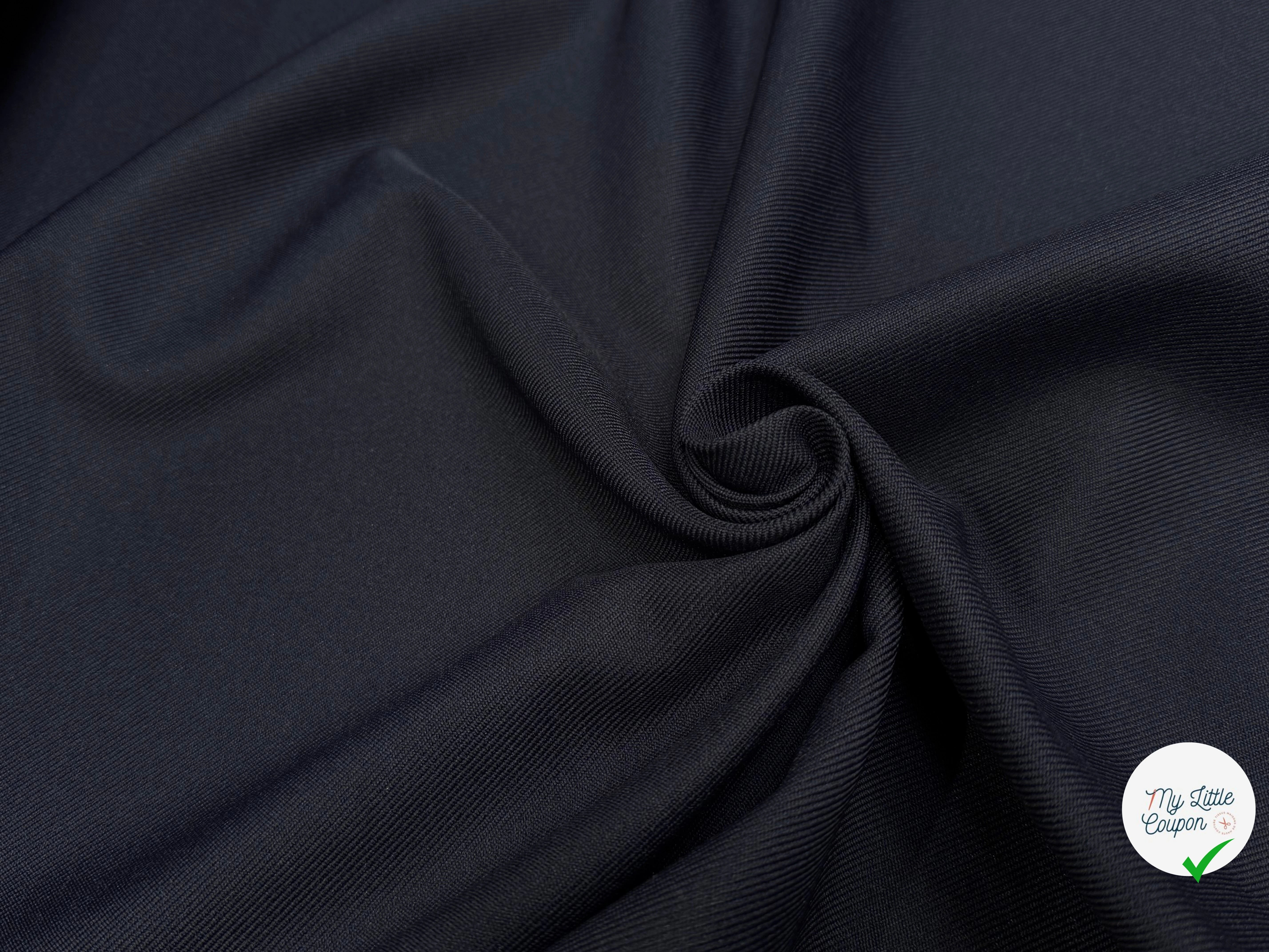 GABARDINE JAPAN QUALITÉ COUTURE BLEU NUIT TOMBER LOURD - My Little Coupon