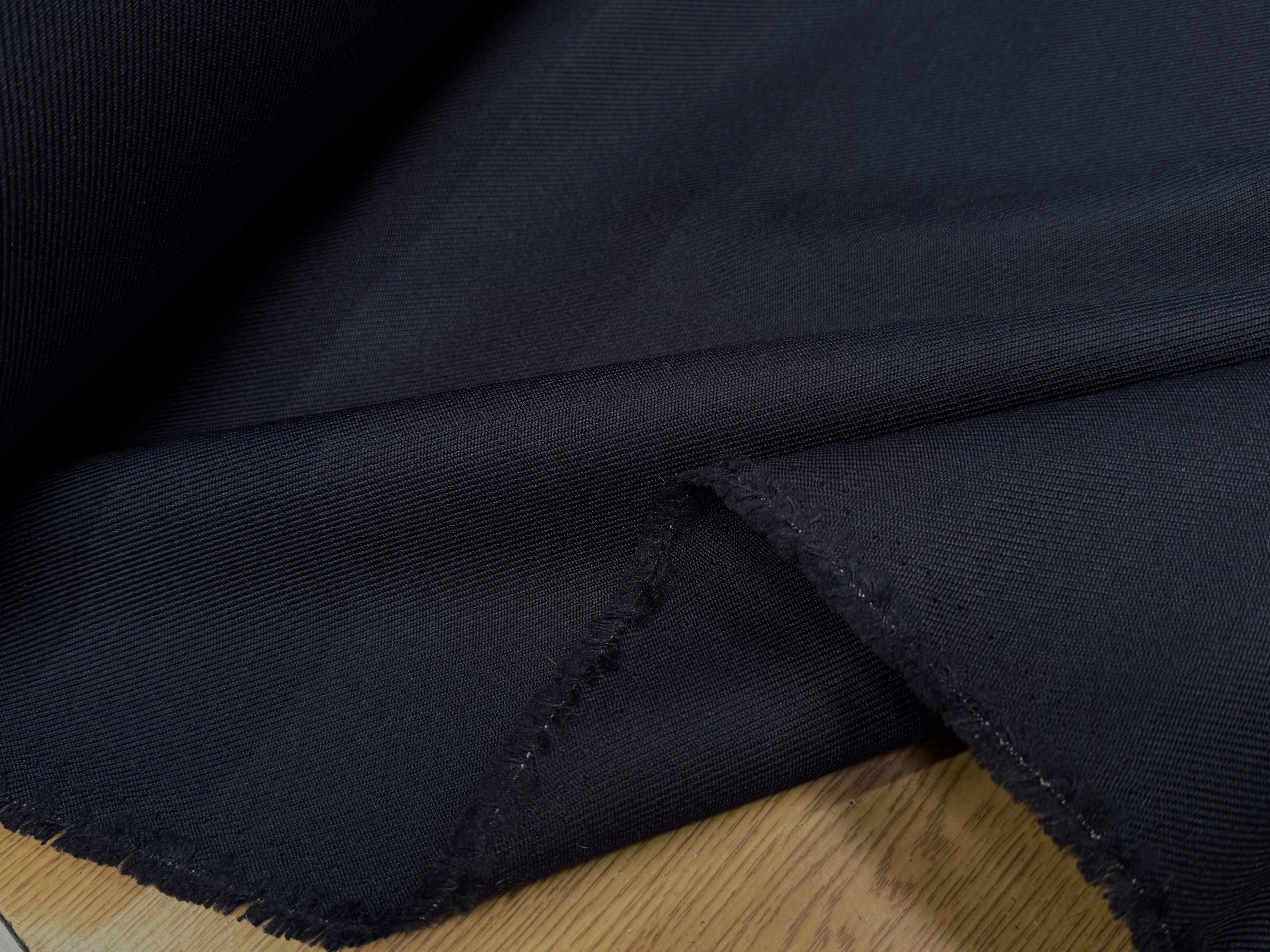 GABARDINE JAPAN QUALITÉ COUTURE BLEU NUIT TOMBER LOURD - My Little Coupon