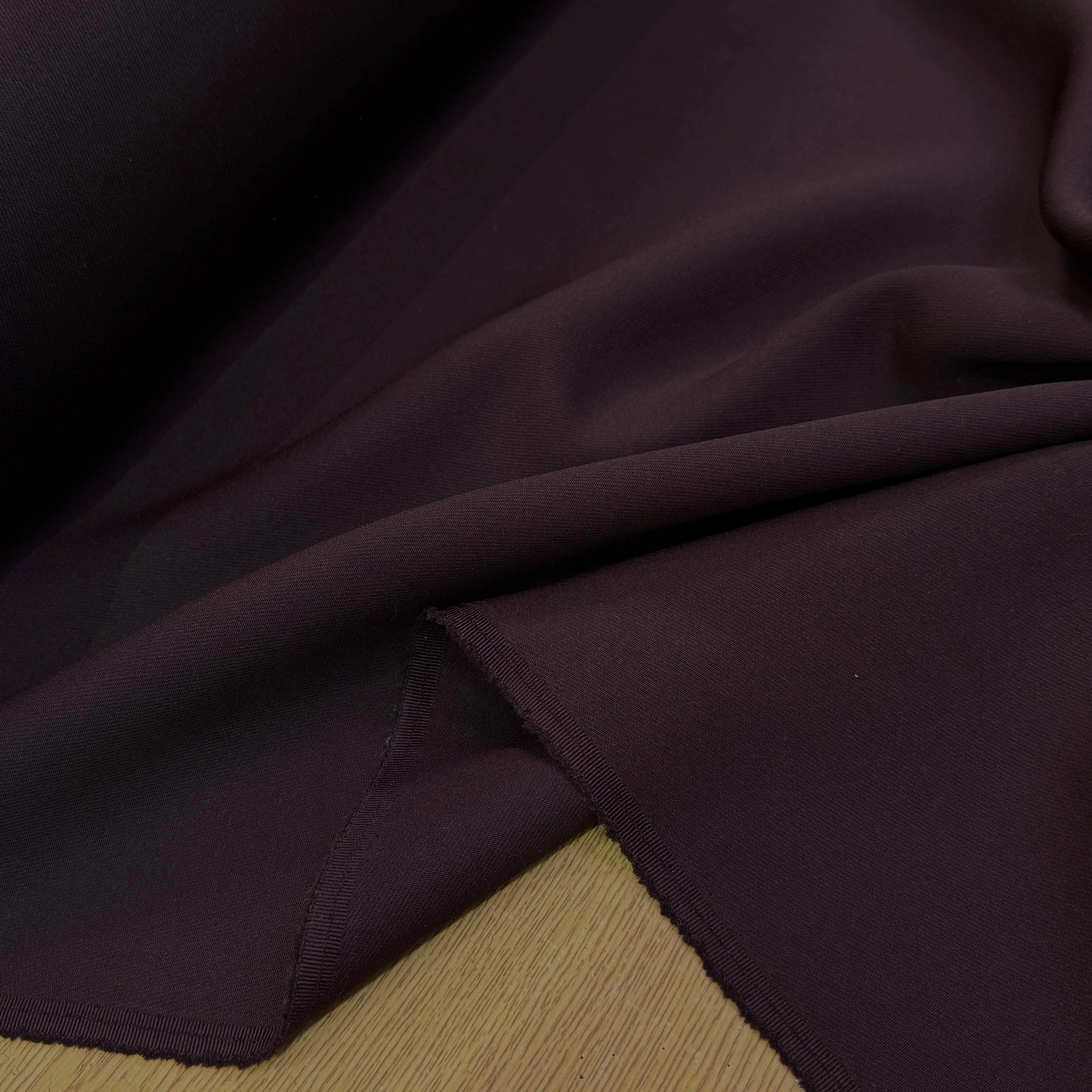 GABARDINE JAPON QUALITÉ COUTURE BEAU TOMBÉ CHOCO-BORDEAUX - My Little Coupon