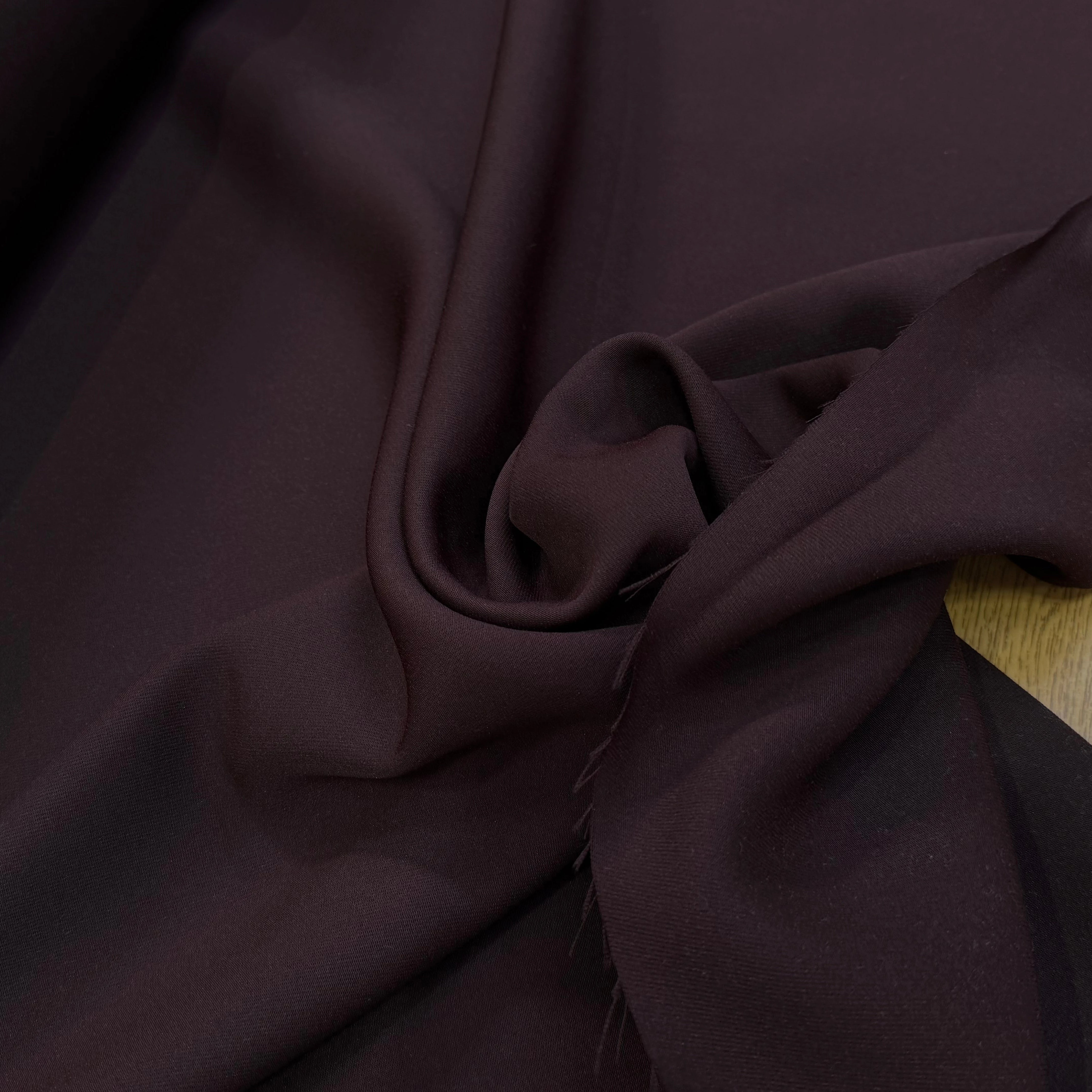 GABARDINE JAPON QUALITÉ COUTURE BEAU TOMBÉ CHOCO-BORDEAUX - My Little Coupon