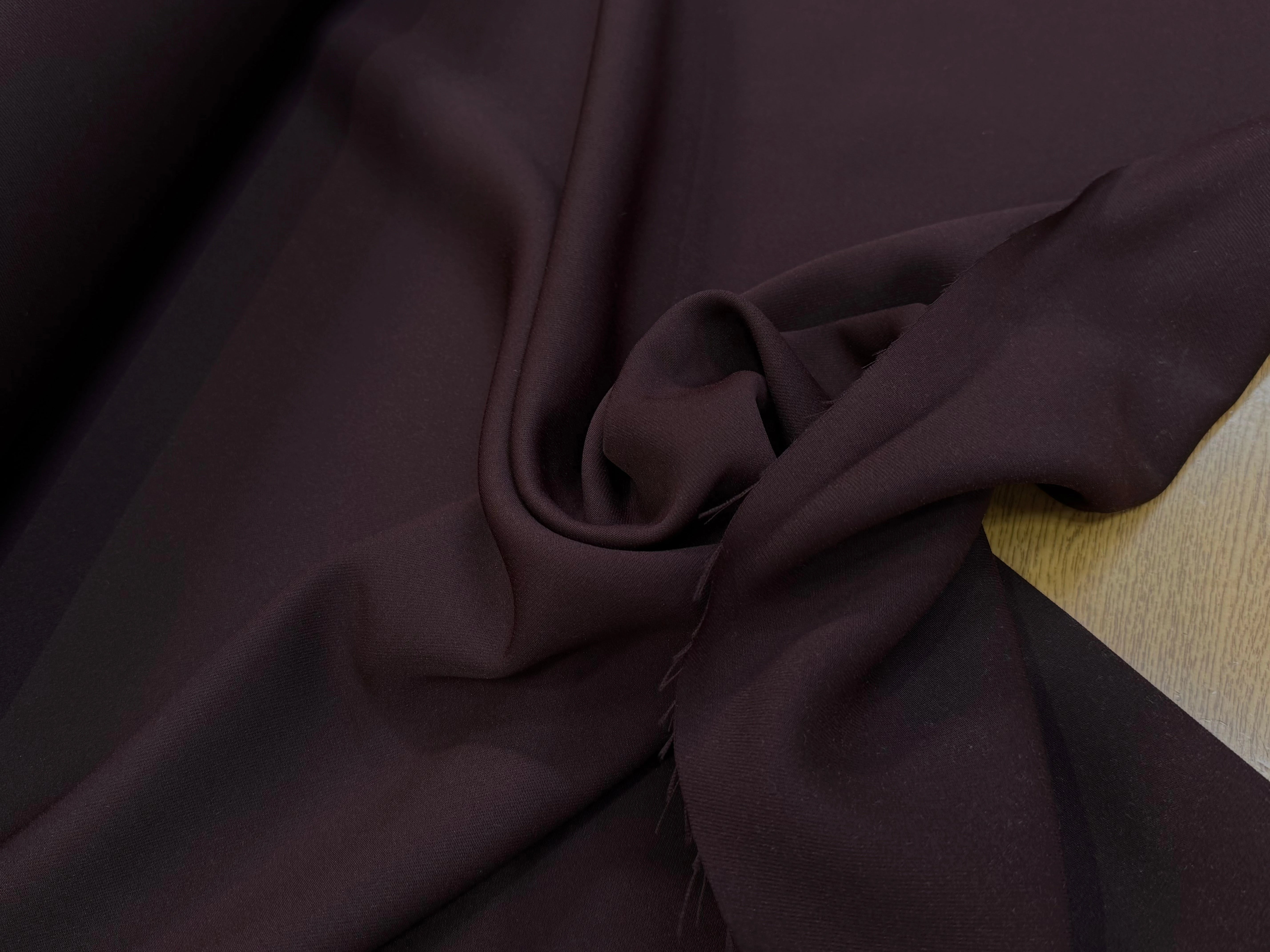 GABARDINE JAPON QUALITÉ COUTURE BEAU TOMBÉ CHOCO-BORDEAUX - My Little Coupon