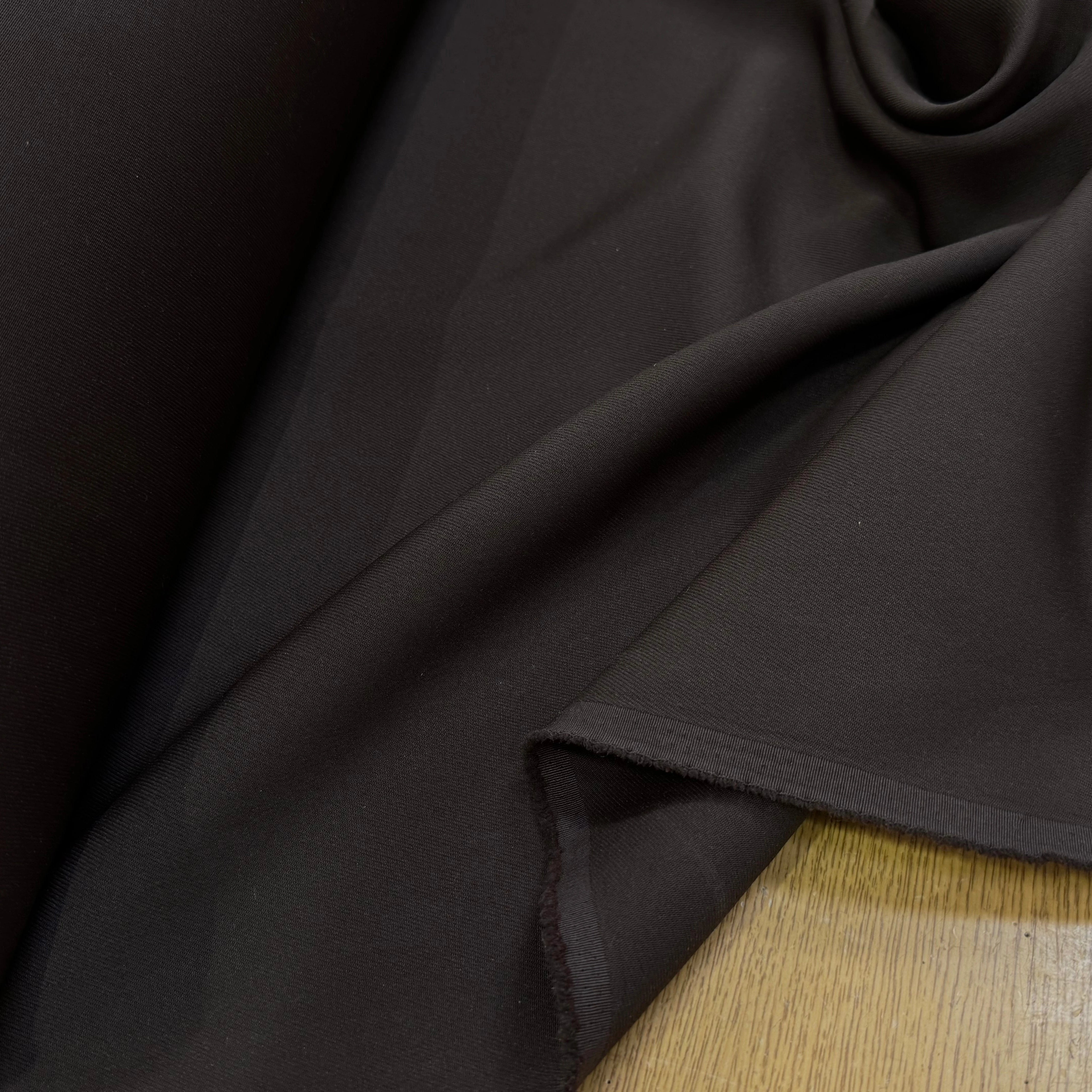 GABARDINE JAPON QUALITÉ COUTURE BEAU TOMBÉ MARRON FONCÉ - My Little Coupon