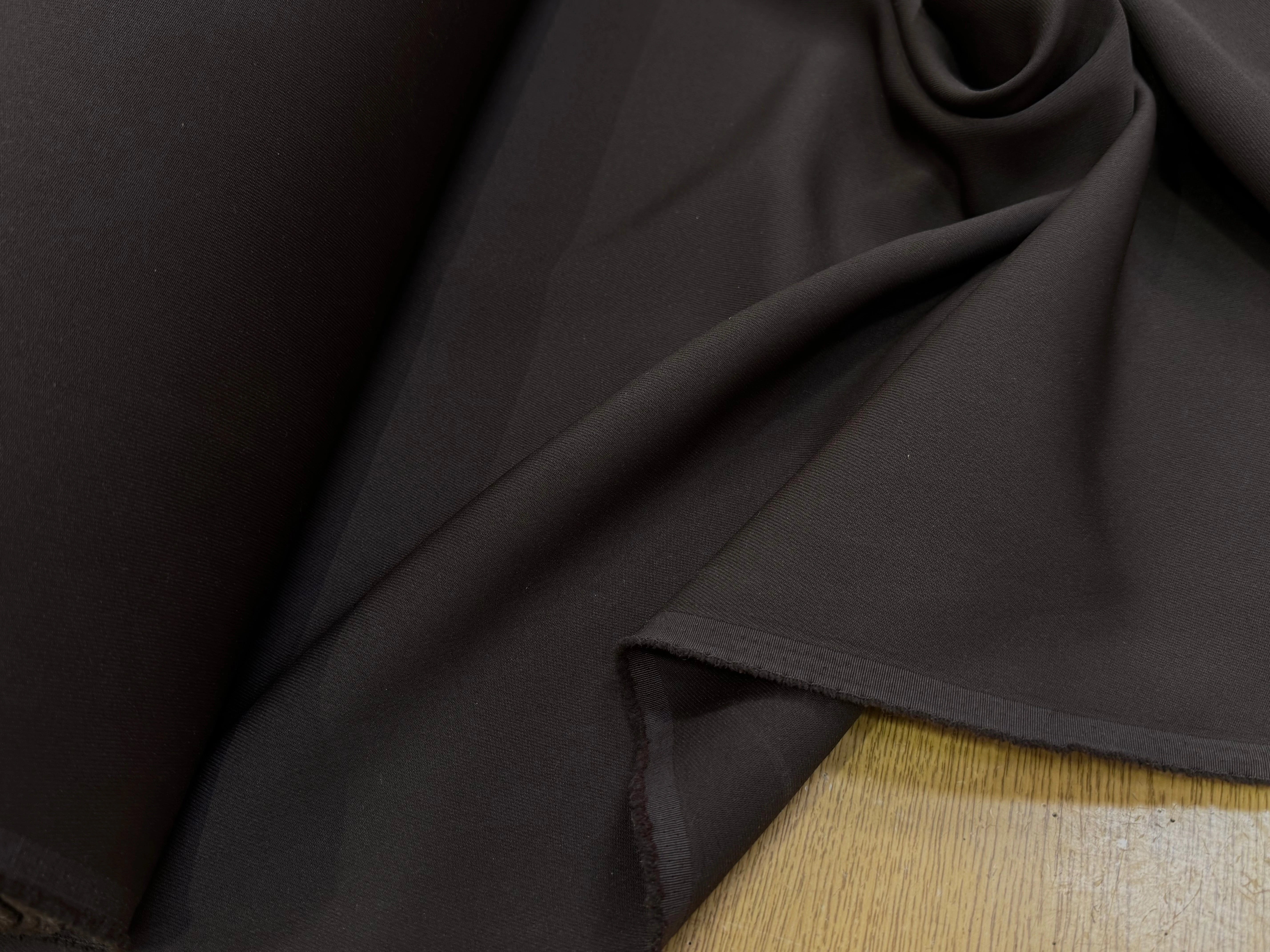 GABARDINE JAPON QUALITÉ COUTURE BEAU TOMBÉ MARRON FONCÉ - My Little Coupon