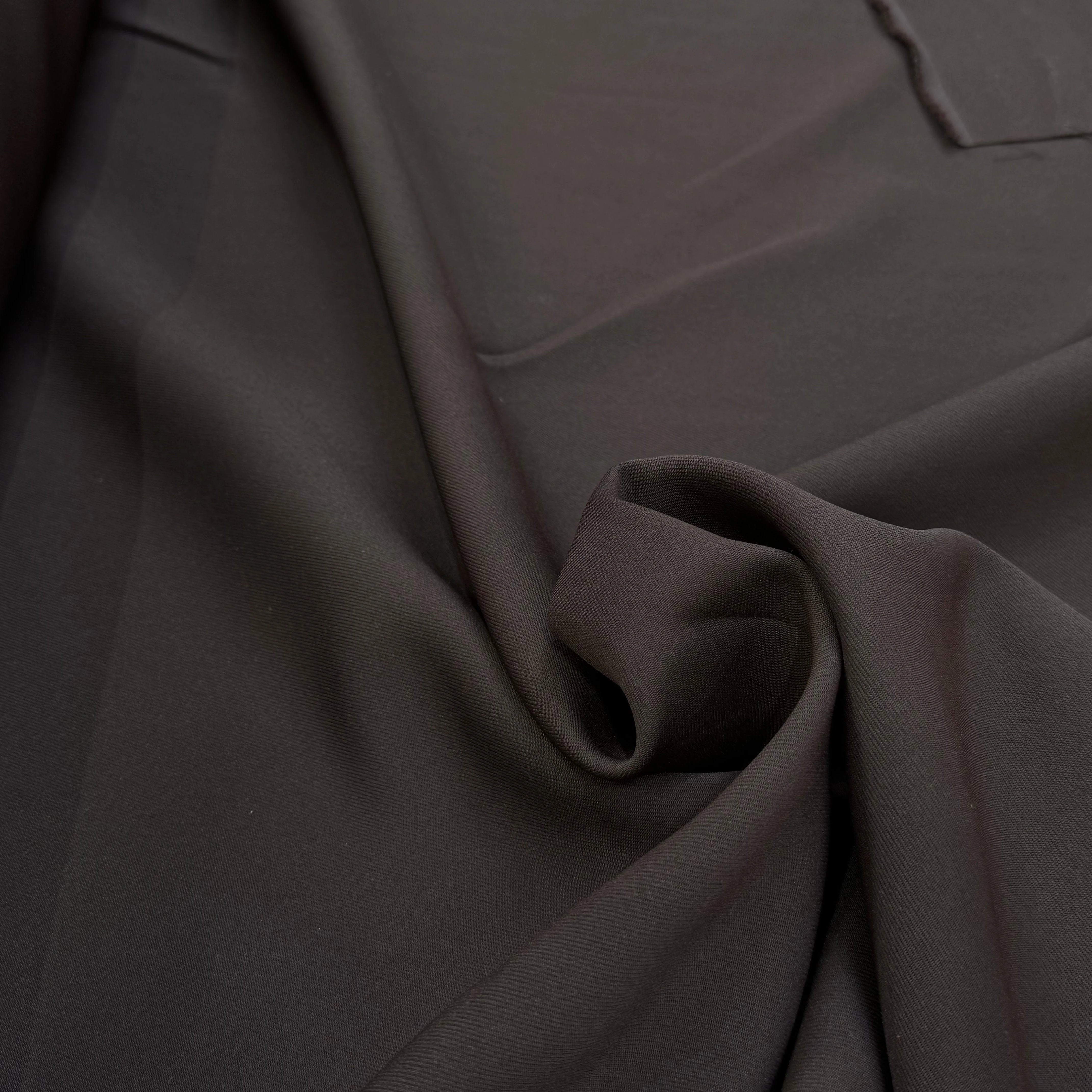 GABARDINE JAPON QUALITÉ COUTURE BEAU TOMBÉ MARRON FONCÉ - My Little Coupon