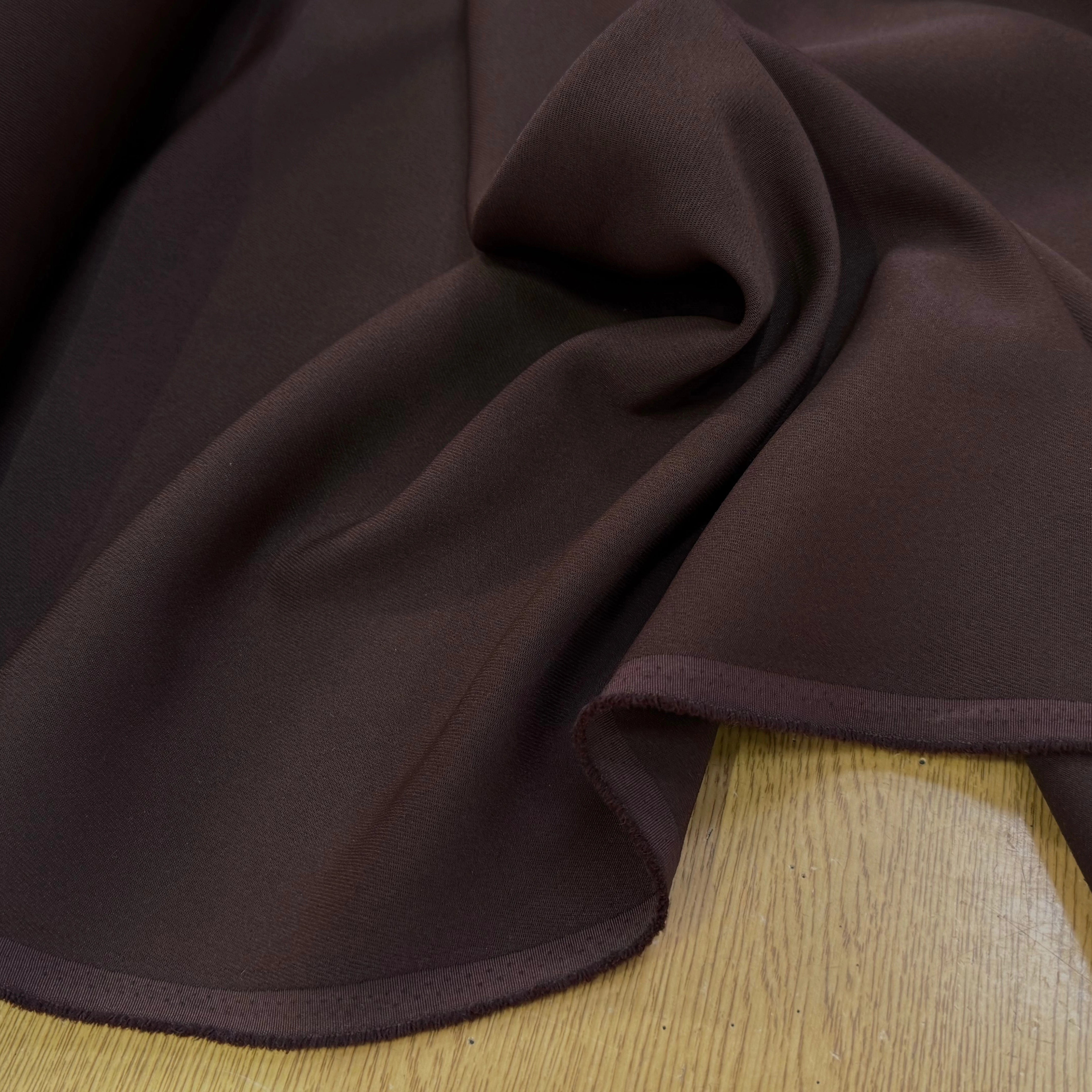 GABARDINE JAPON QUALITÉ COUTURE BEAU TOMBÉ MARRON - My Little Coupon