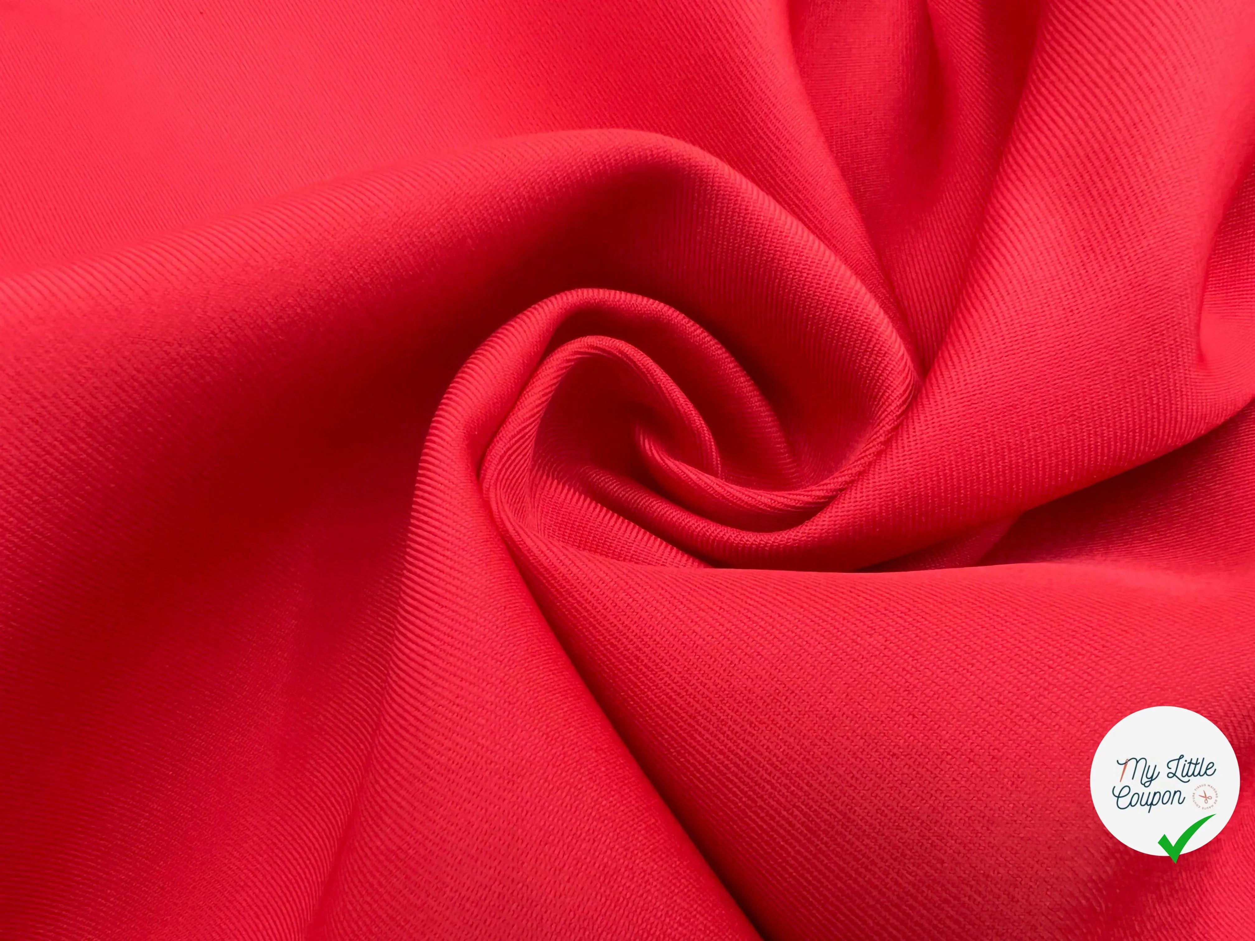 GABARDINE JAPON ULTRA RIGIDE TECHNIQUE ROUGE - My Little Coupon - tissu - coudre