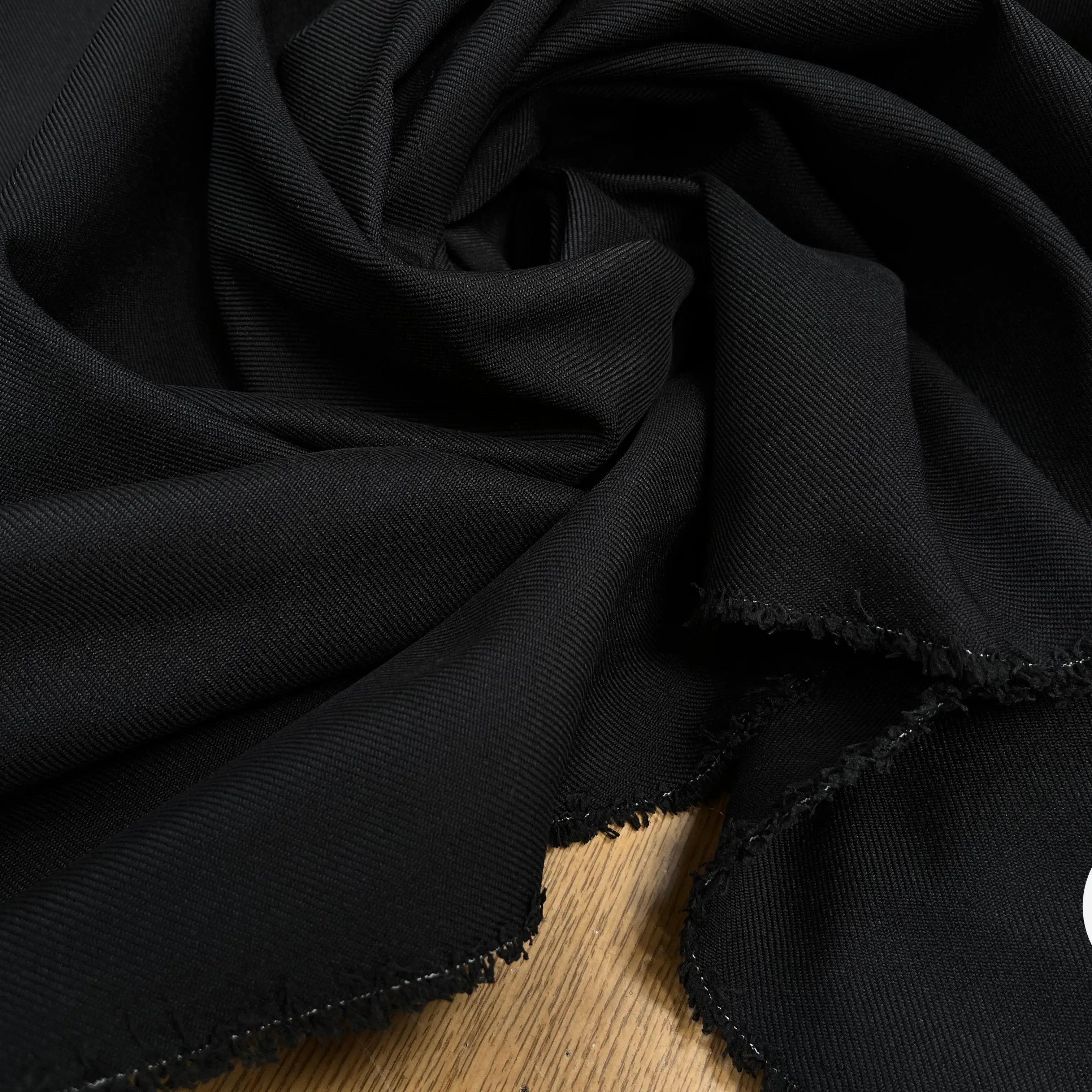 GABARDINE LAINE MÉLANGÉE NOIR - My Little Coupon