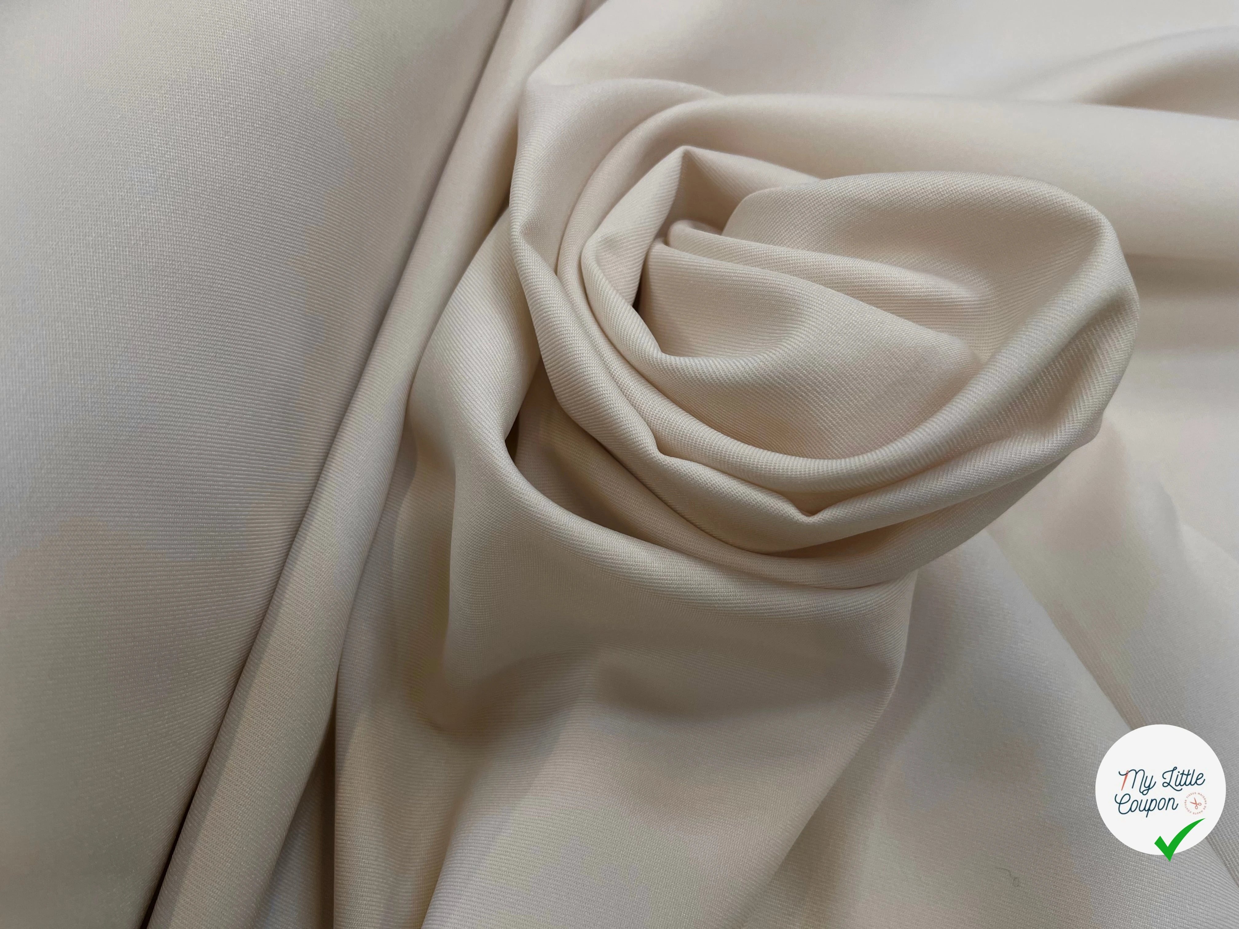 GABARDINE LÈGEREMENT STRIÉE BLANC CASSÉ - My Little Coupon