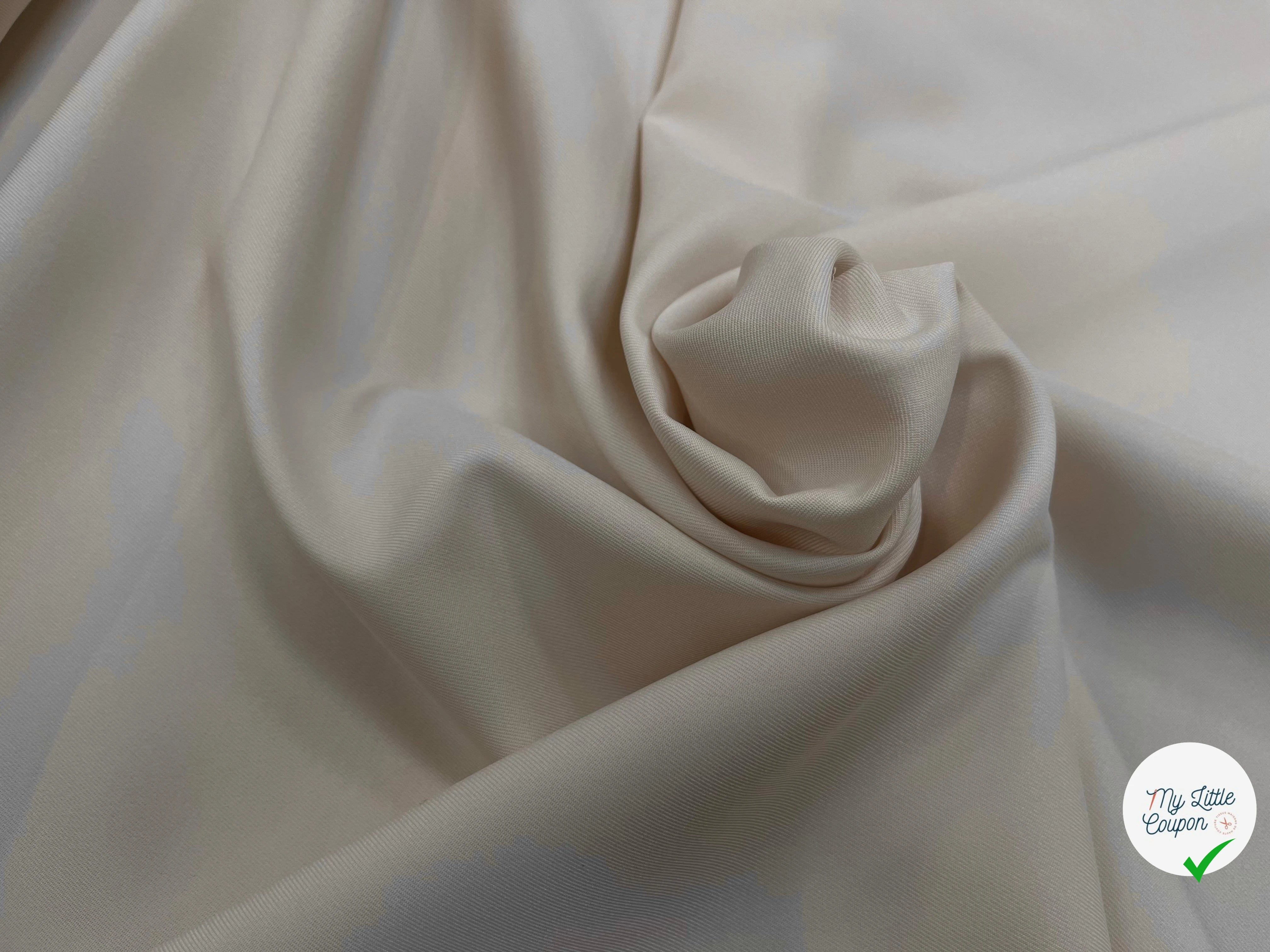 GABARDINE LÈGEREMENT STRIÉE BLANC CASSÉ - My Little Coupon