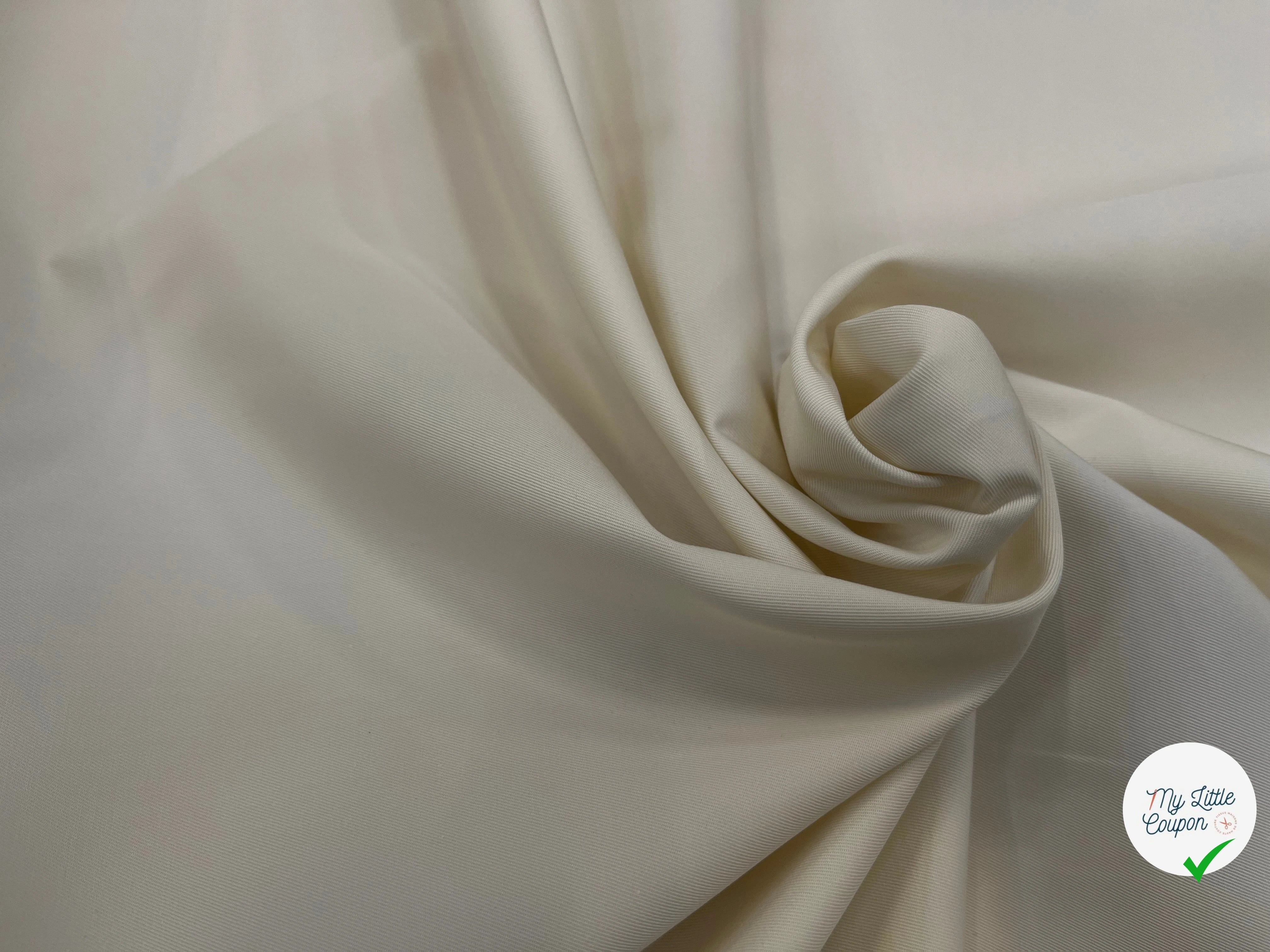 GABARDINE LEGÈREMENT STRIÉE CHALK 150CM - My Little Coupon