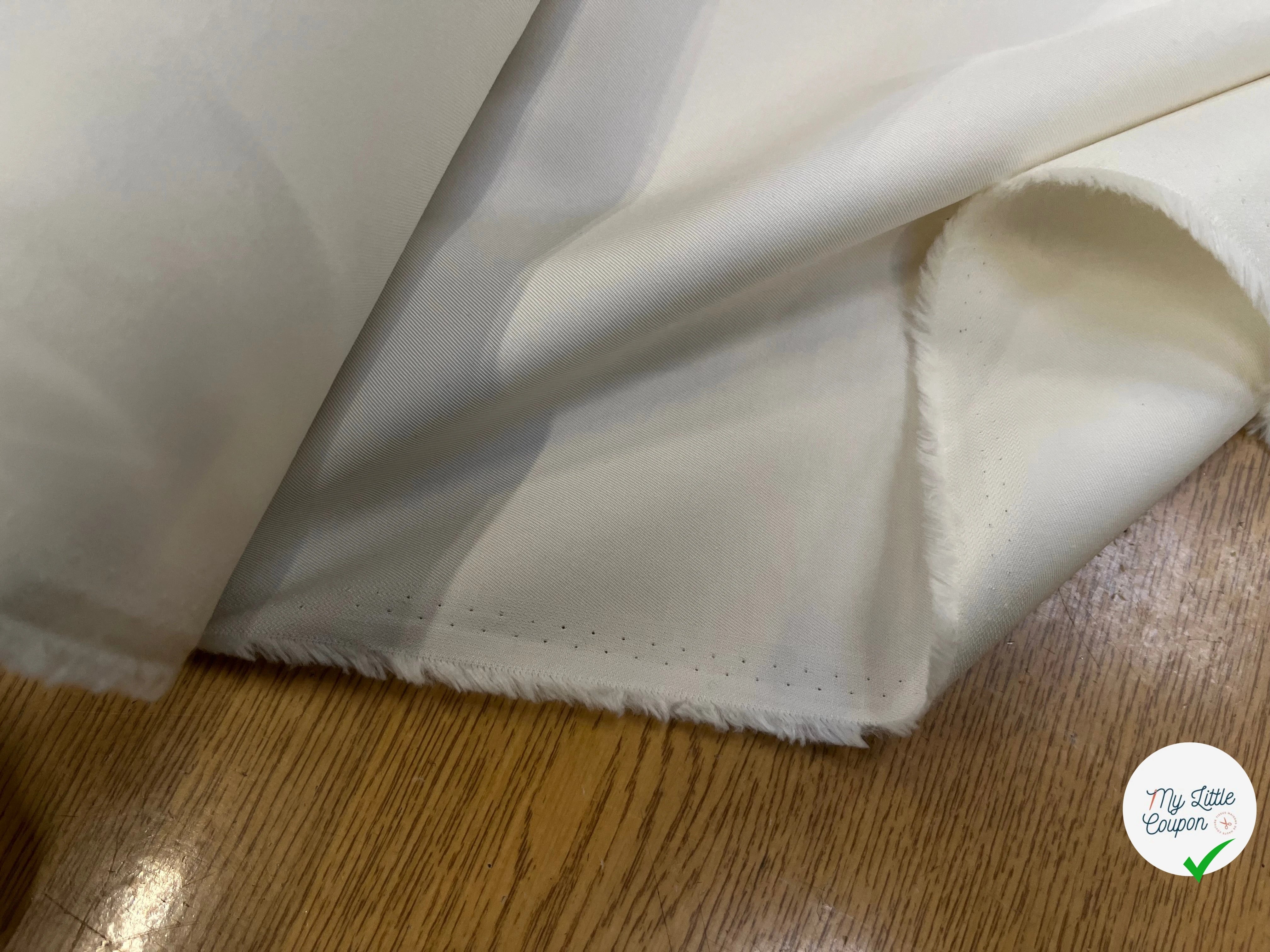 GABARDINE LEGÈREMENT STRIÉE CHALK 150CM - My Little Coupon