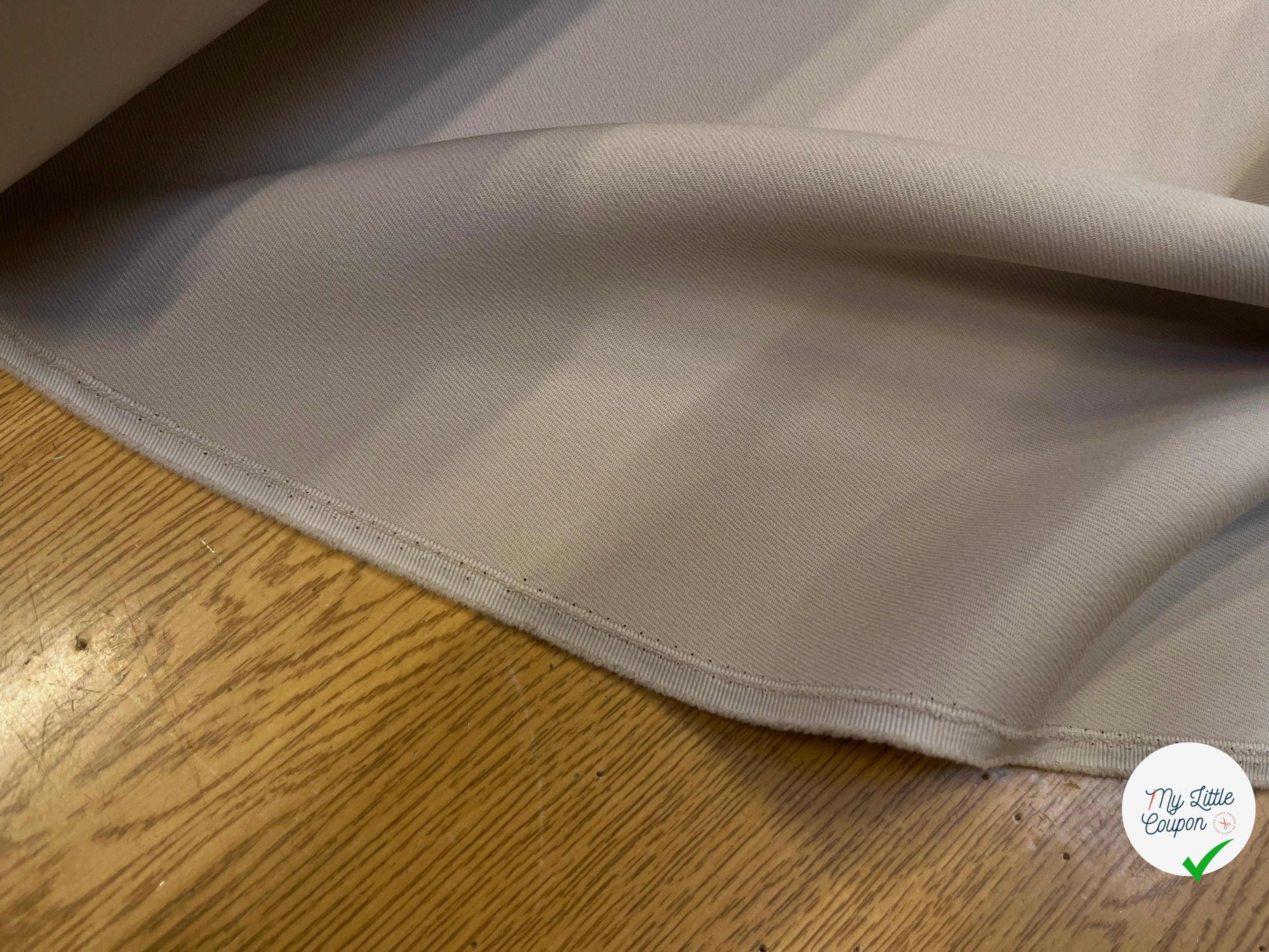 GABARDINE LEGÈREMENT STRIÉE SOUPLE POLYESTER LIGHT SAND 130CM - My Little Coupon