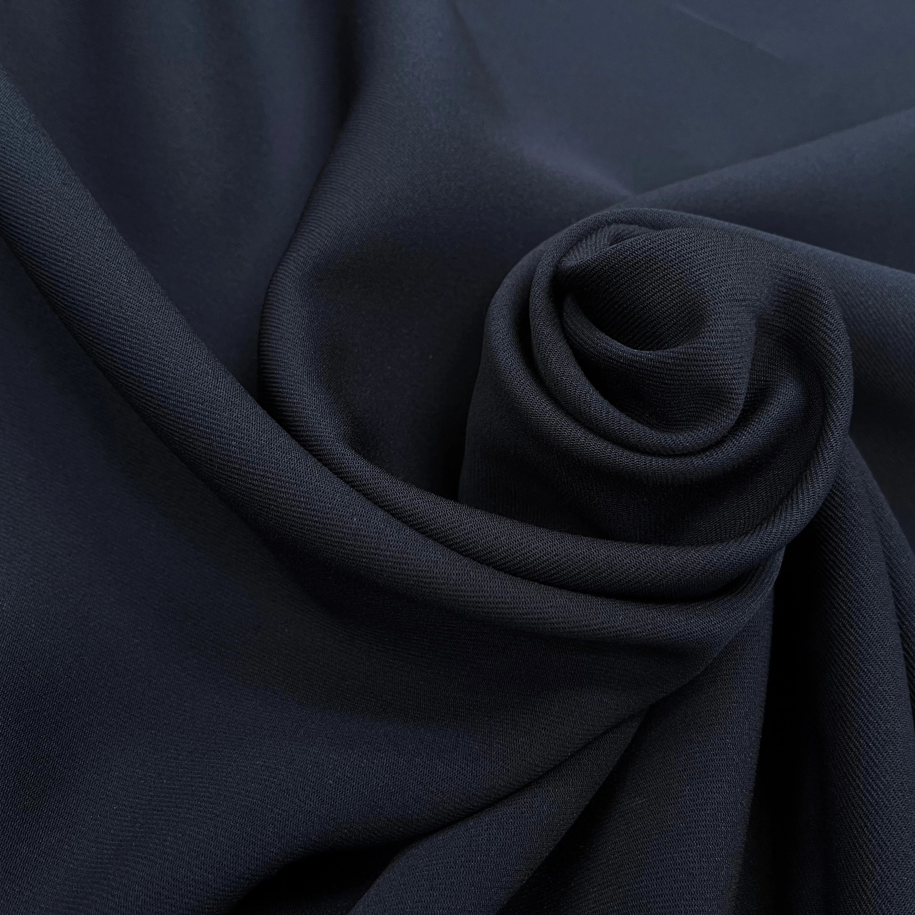 GABARDINE LEGÈREMENT STRIÉE SOUPLE POLYESTER NAVY 130CM - My Little Coupon
