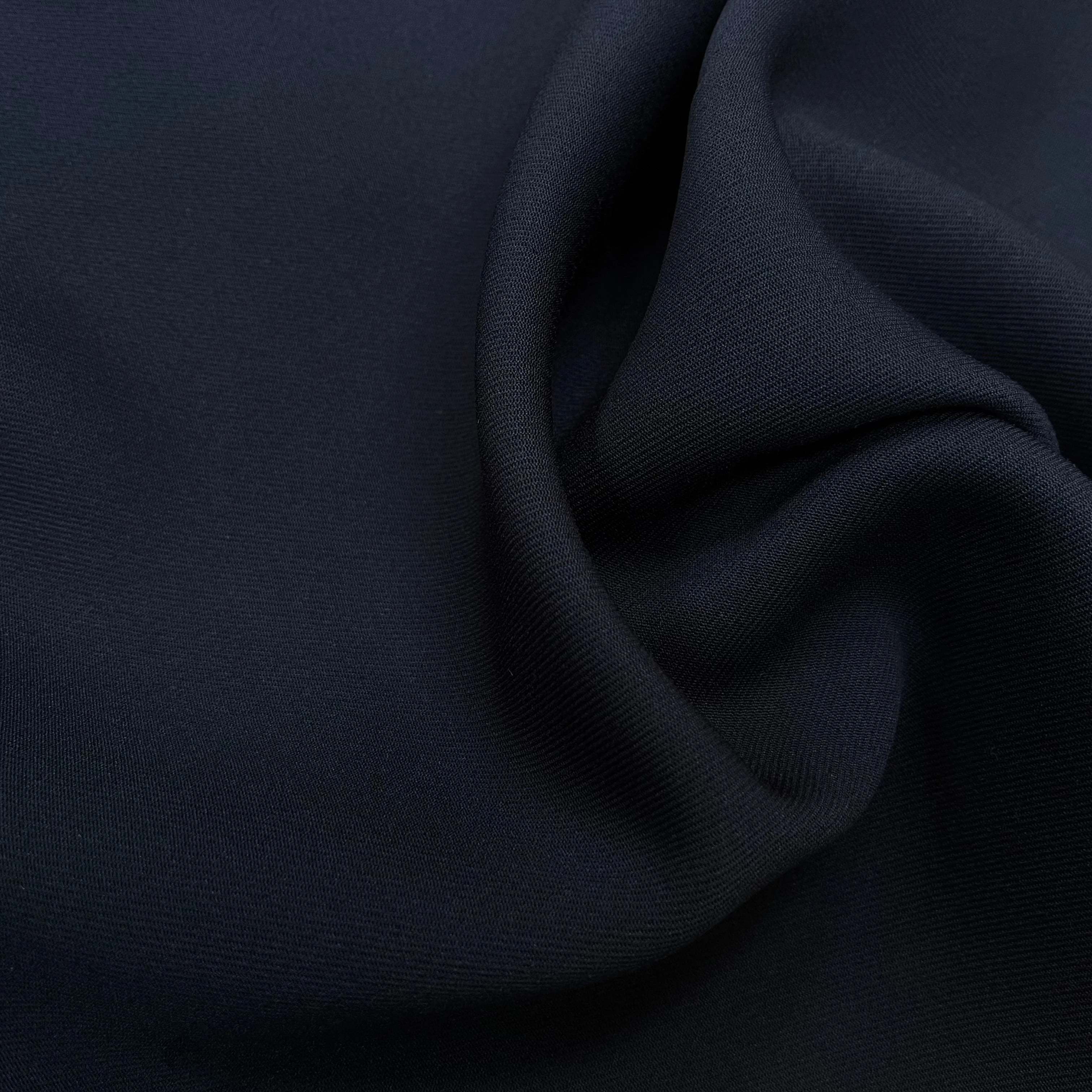 GABARDINE LEGÈREMENT STRIÉE SOUPLE POLYESTER NAVY 130CM - My Little Coupon