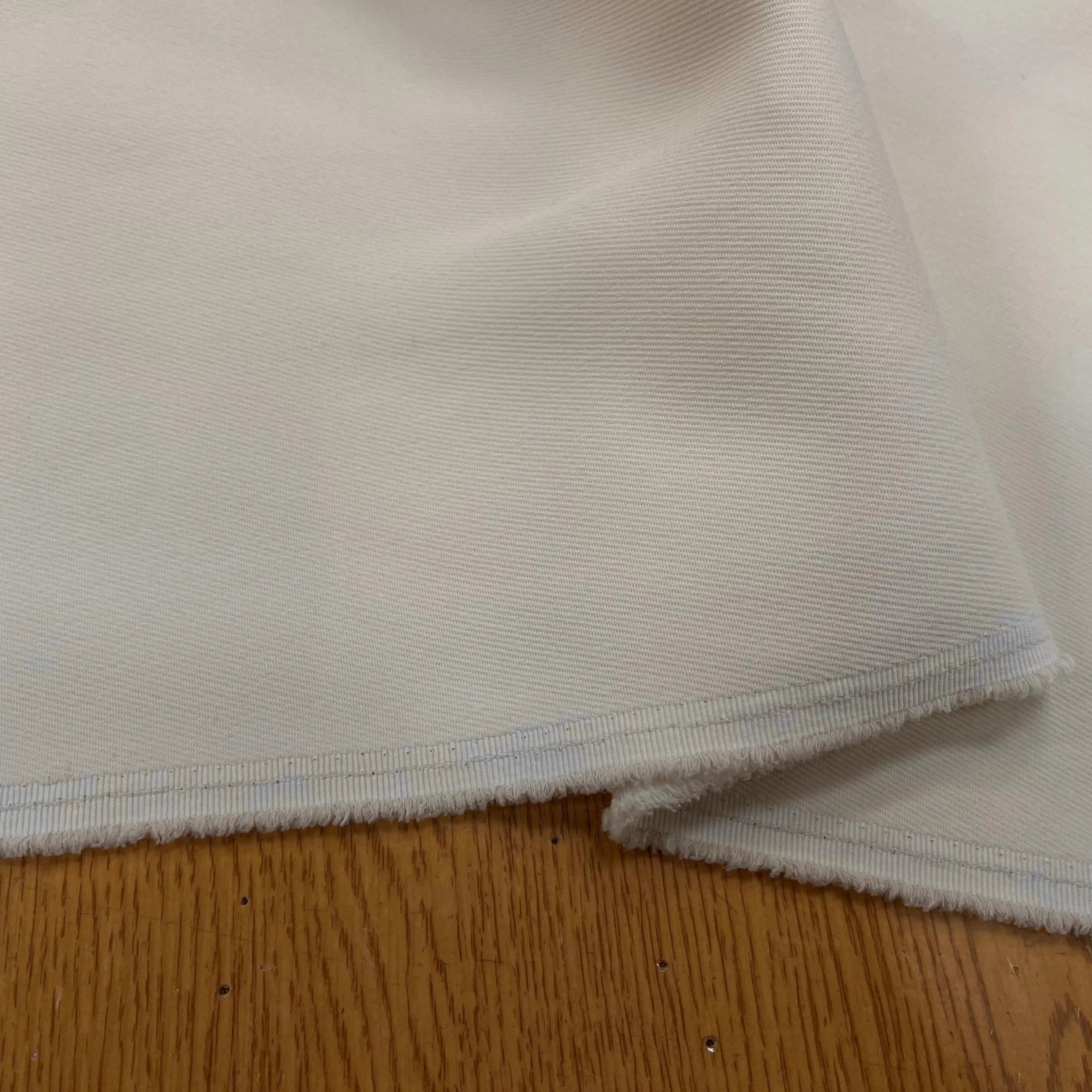 GABARDINE LEGÈREMENT STRIÉE SOUPLE POLYESTER OAT MEAT 130CM - My Little Coupon