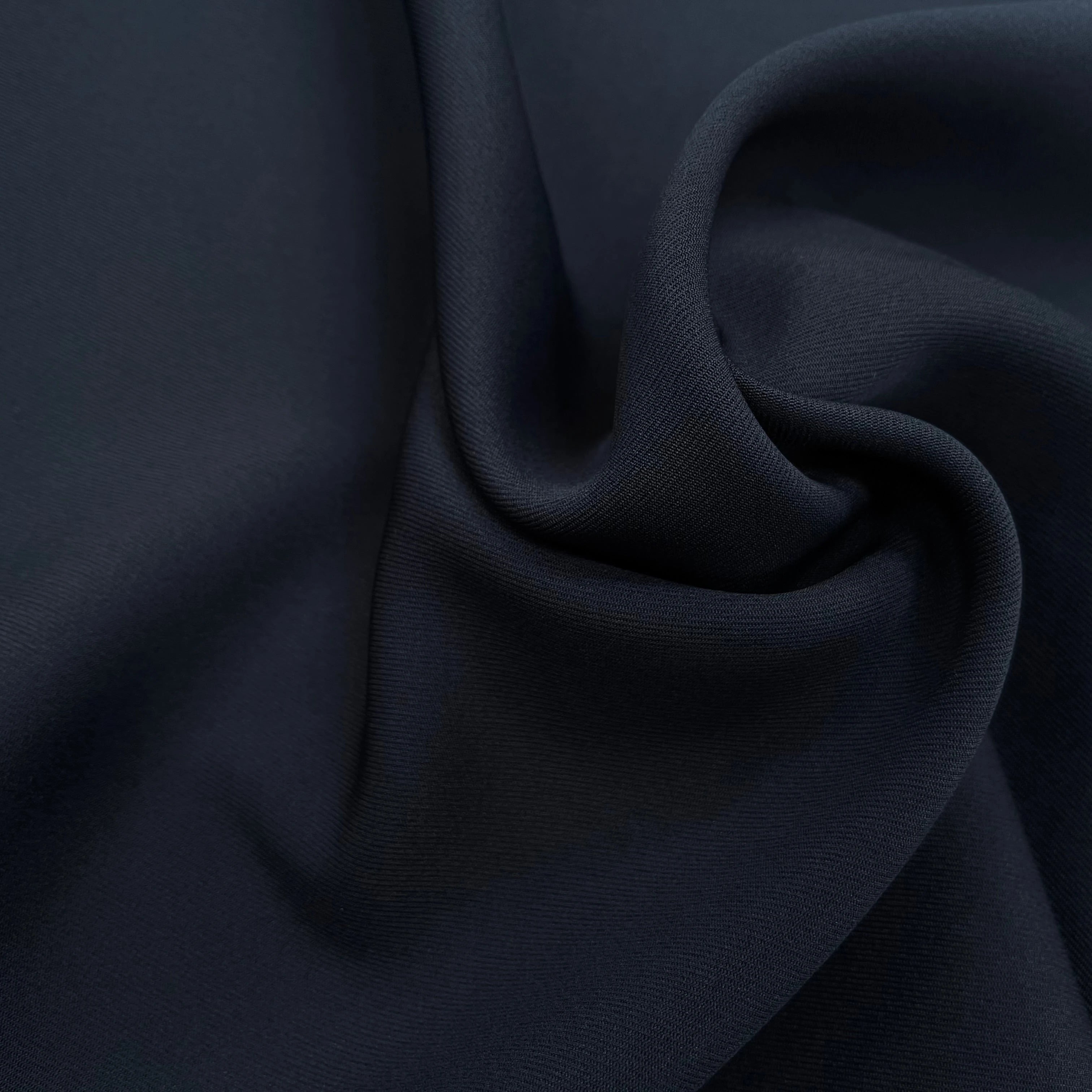 GABARDINE LEGÈREMENT STRIÉE SOUPLE POLYESTER OCÉAN BLUE 130CM - My Little Coupon