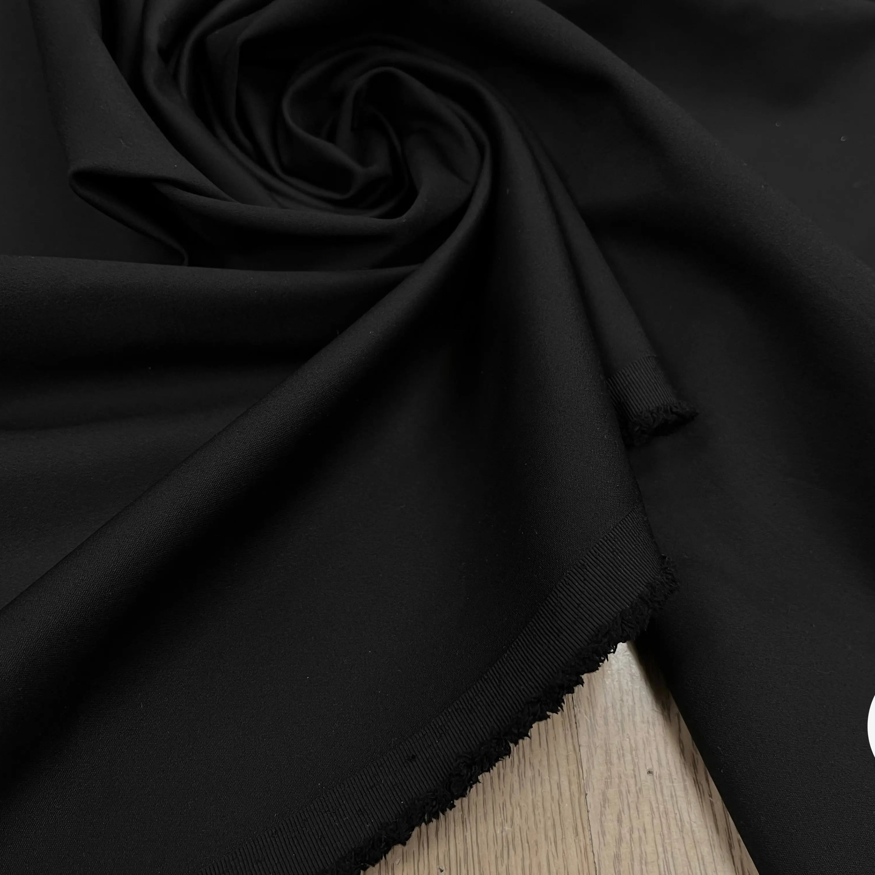 GABARDINE LISSE ULTRA STRETCH NOIR - My Little Coupon