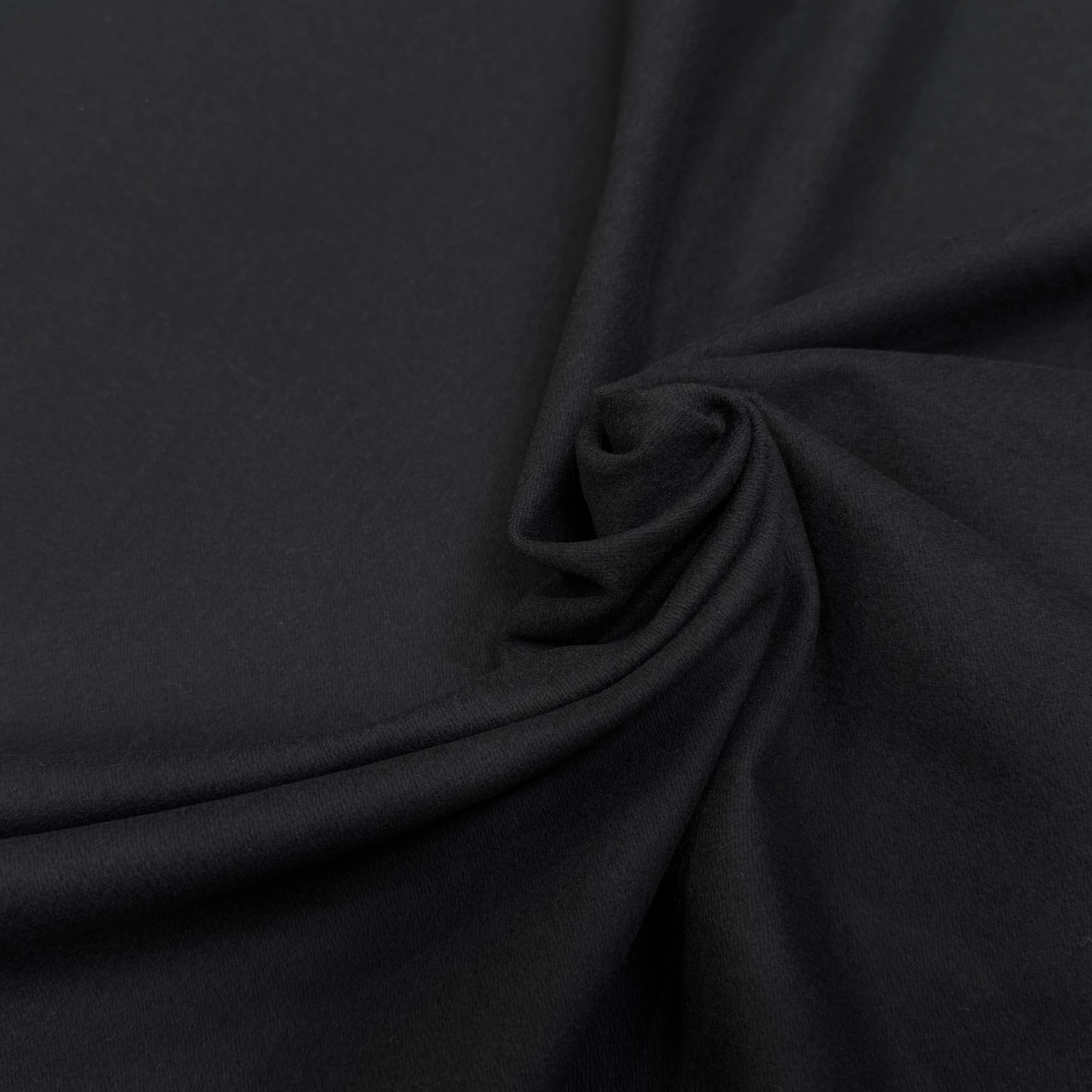 GABARDINE LOURDE COTON GRATTÉ NOIR - My Little Coupon