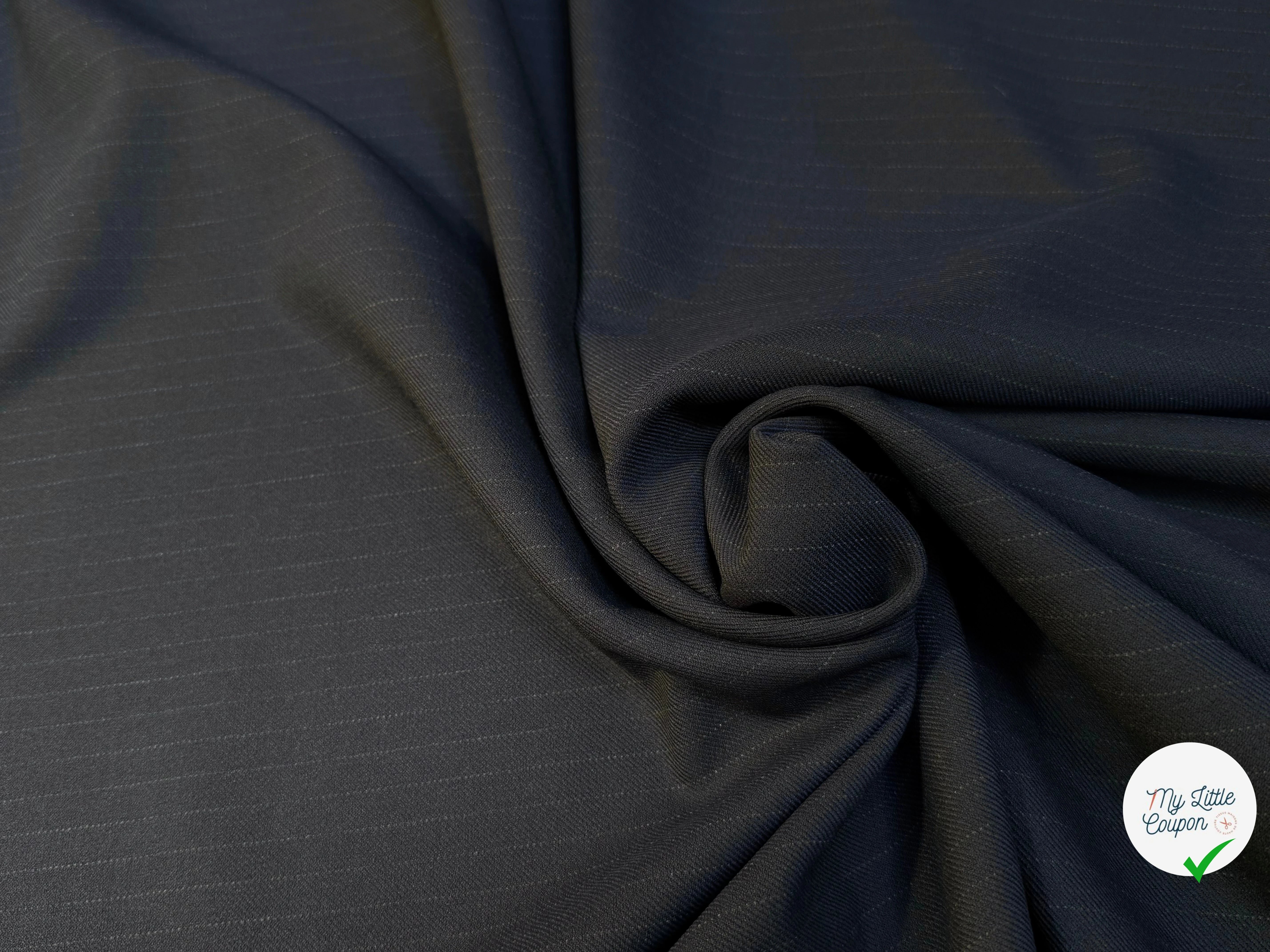 GABARDINE LOURDE JAPAN À RAYURES TENUE IMPÉCABLE MARINE STRETCH - My Little Coupon