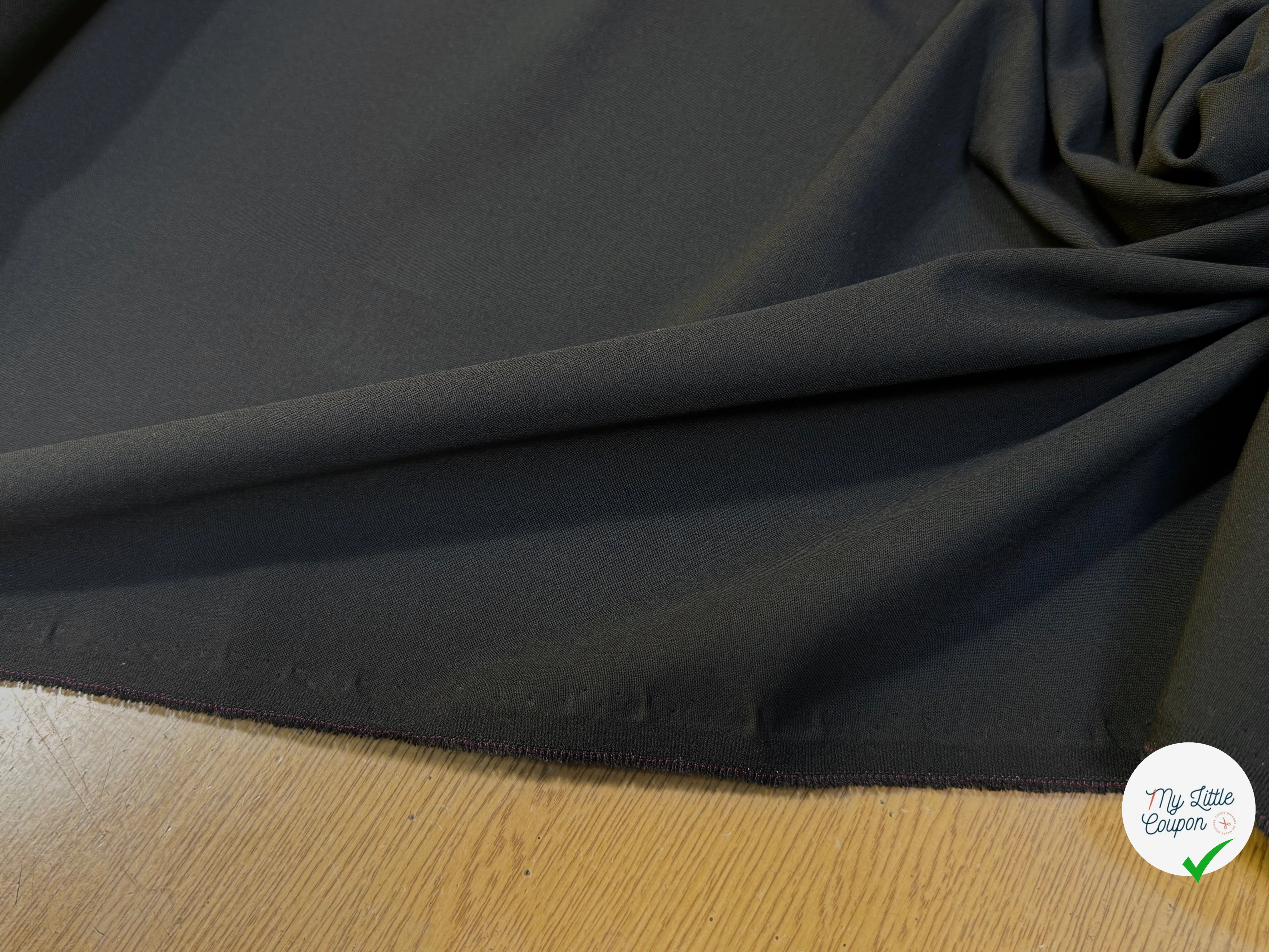 GABARDINE LOURDE JAPAN TENUE IMPÉCABLE NOIR STRETCH - My Little Coupon
