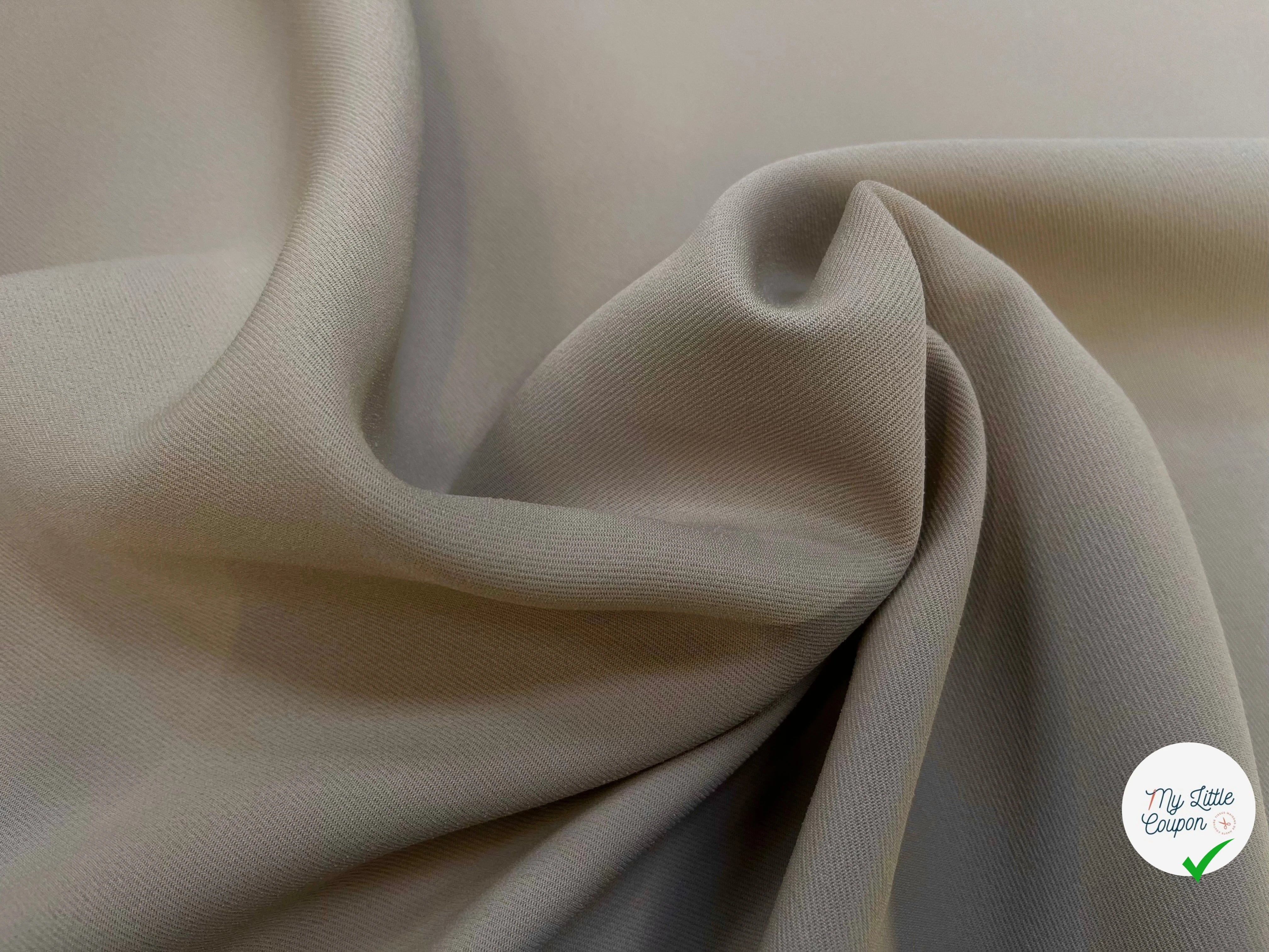 GABARDINE LOURDE POLYESTER 130CM STONE - My Little Coupon