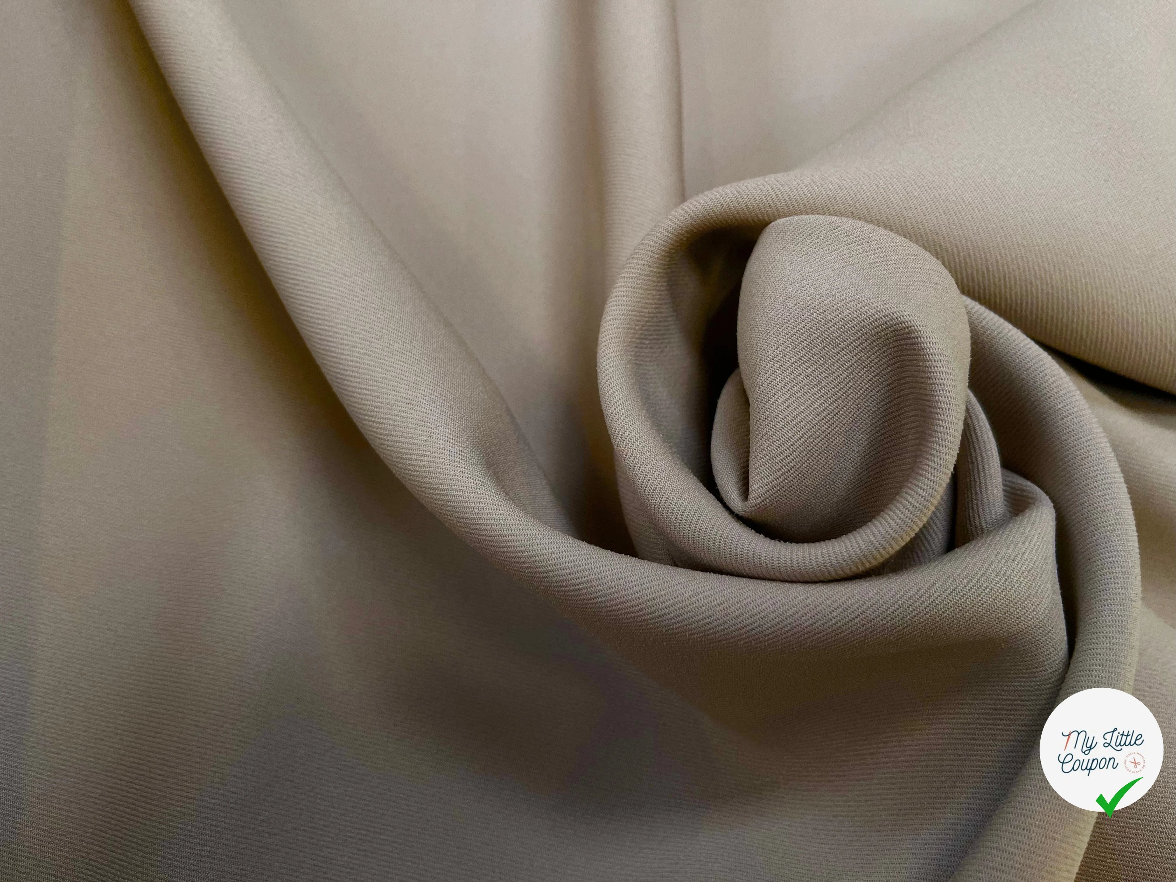 GABARDINE LOURDE POLYESTER 130CM STONE - My Little Coupon